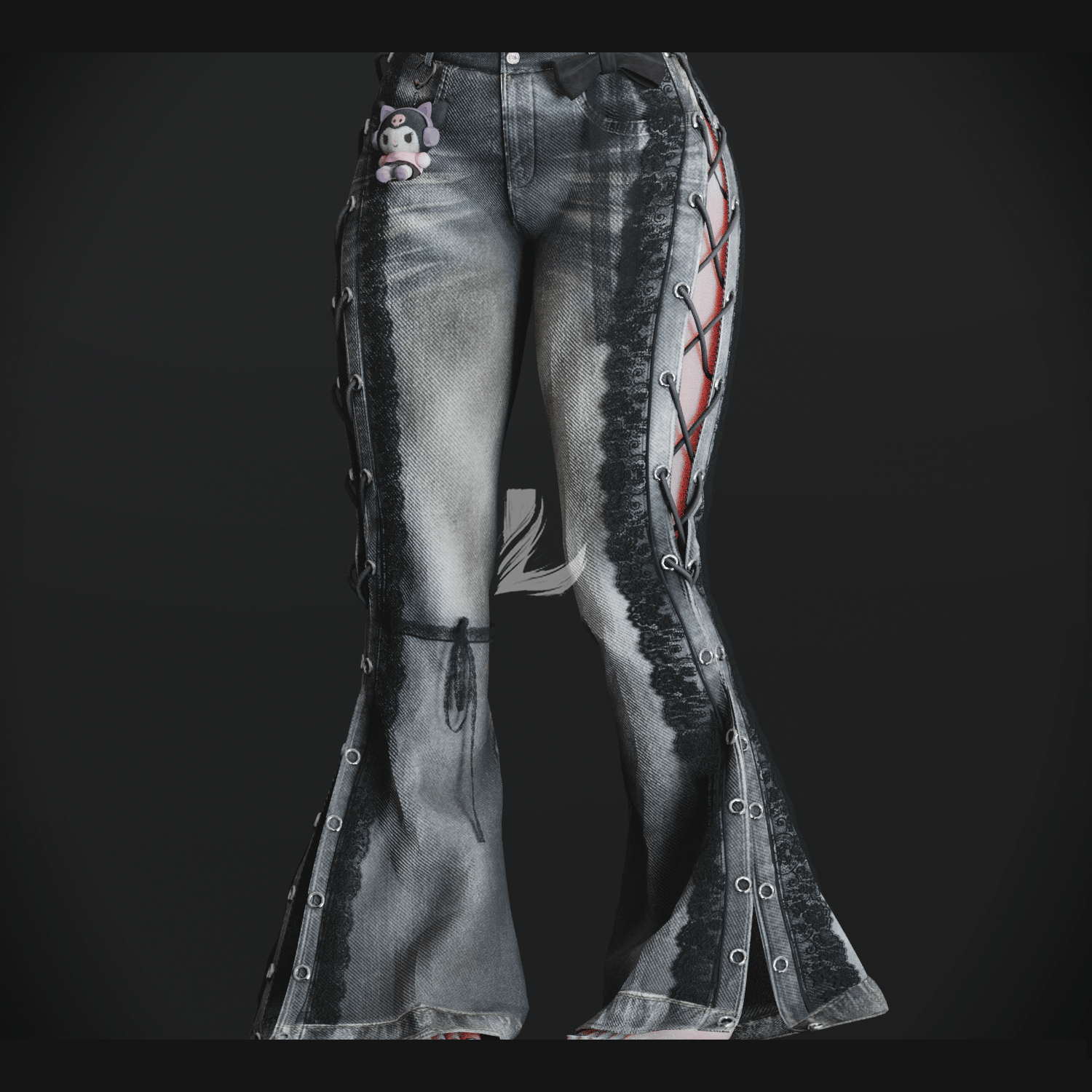 Y2K PANTS + KEYCHAIN (Personal and commercial)