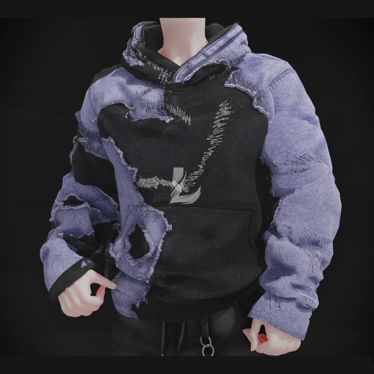 RIPPED HOODIE - Akii (Personal and Commercial)