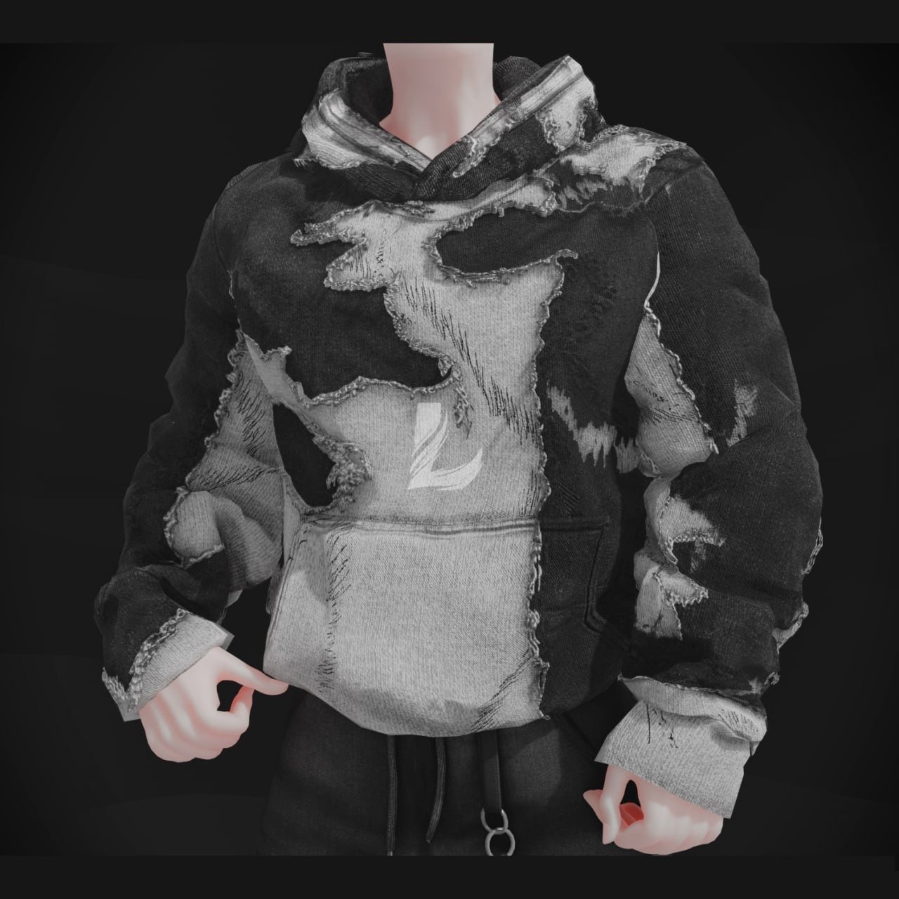 RIPPED HOODIE - Akii (Personal and Commercial)