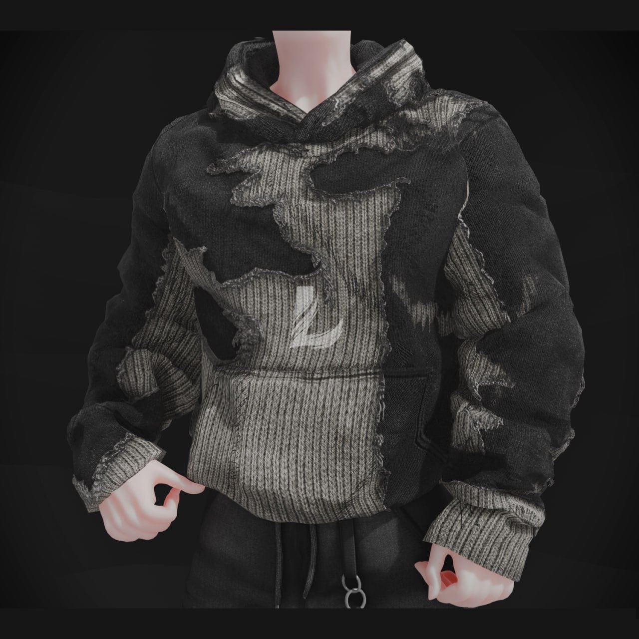 RIPPED HOODIE - Akii (Personal and Commercial)