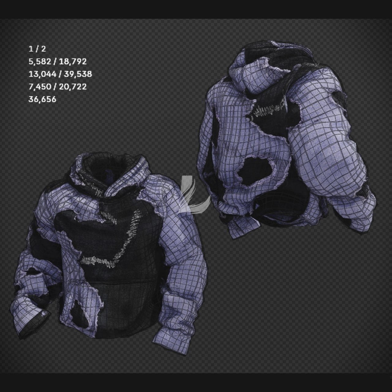RIPPED HOODIE - Akii (Personal and Commercial)