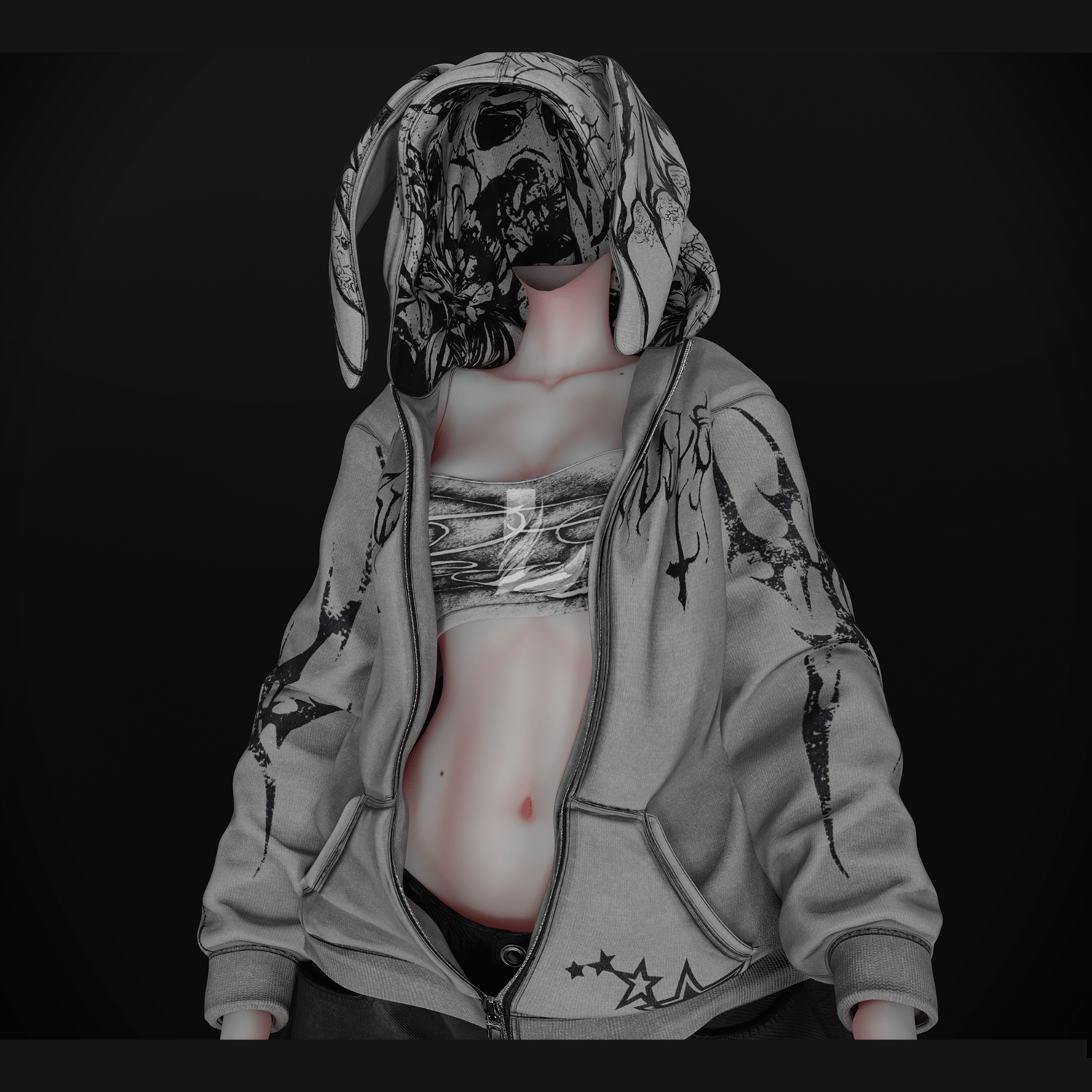 BUNNY HOODIE (Personal and commercial)
