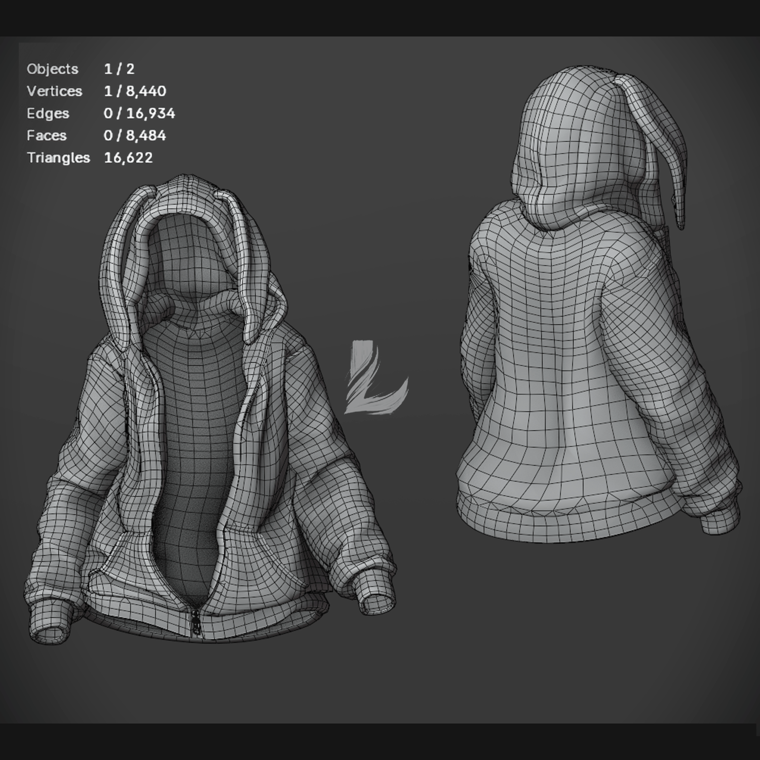 BUNNY HOODIE (Personal and commercial)