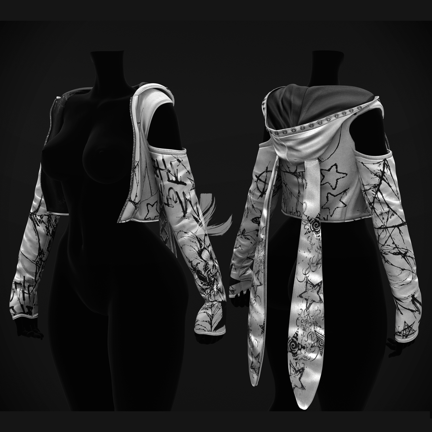 EMO BUNNY HOODIE (Personal and Commercial)