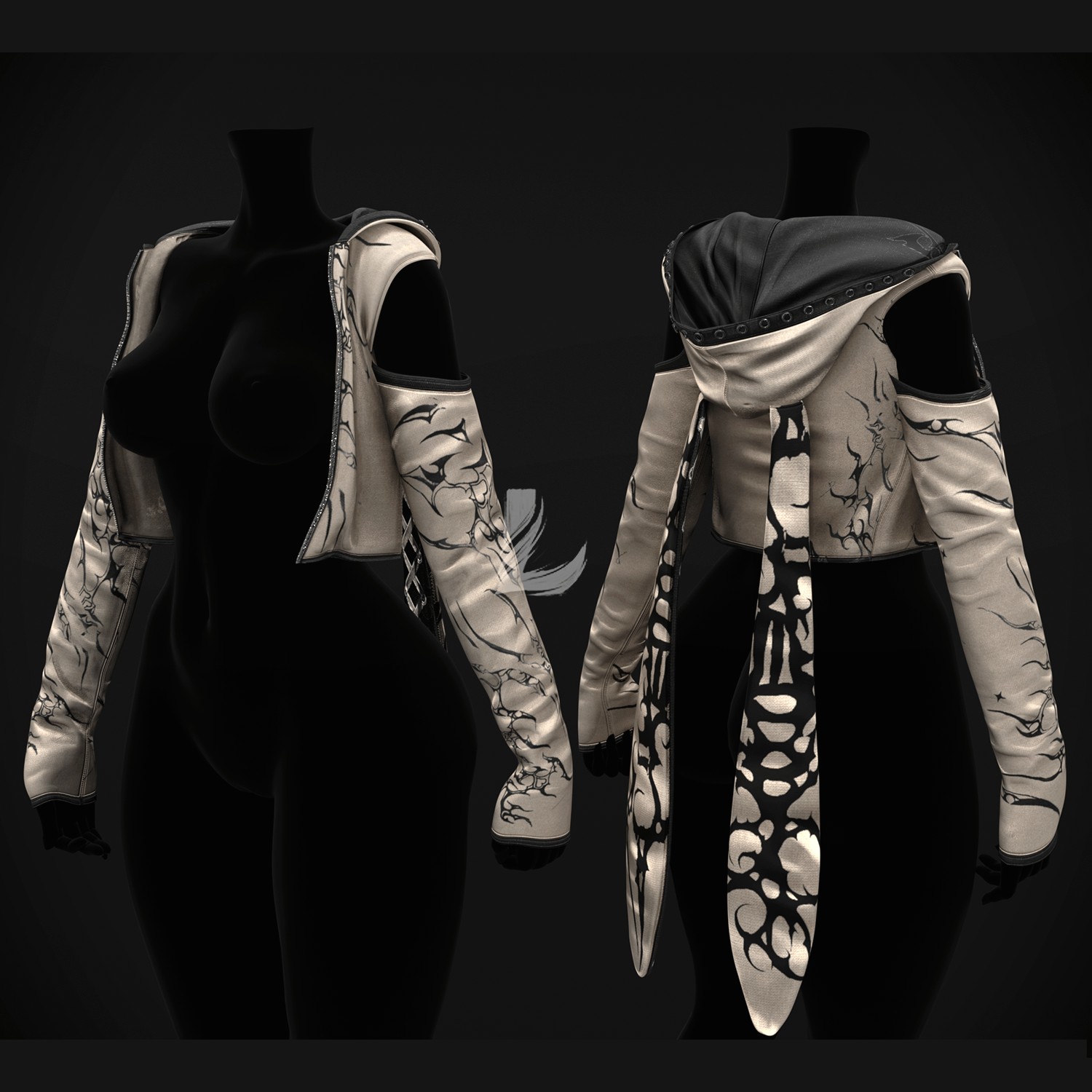 EMO BUNNY HOODIE (Personal and Commercial)