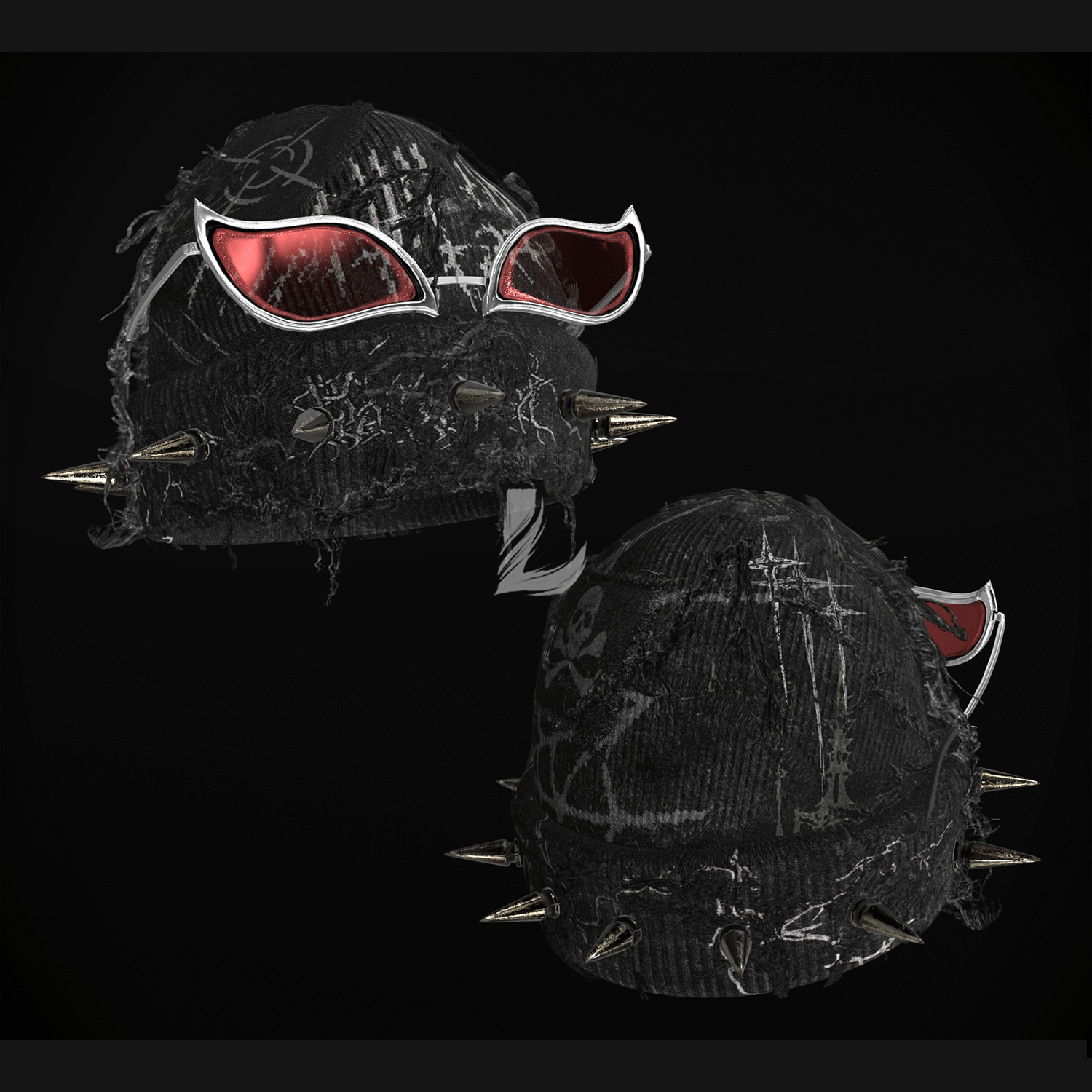 FRAYED BEANIE + GLASSES (Personal and commercial)