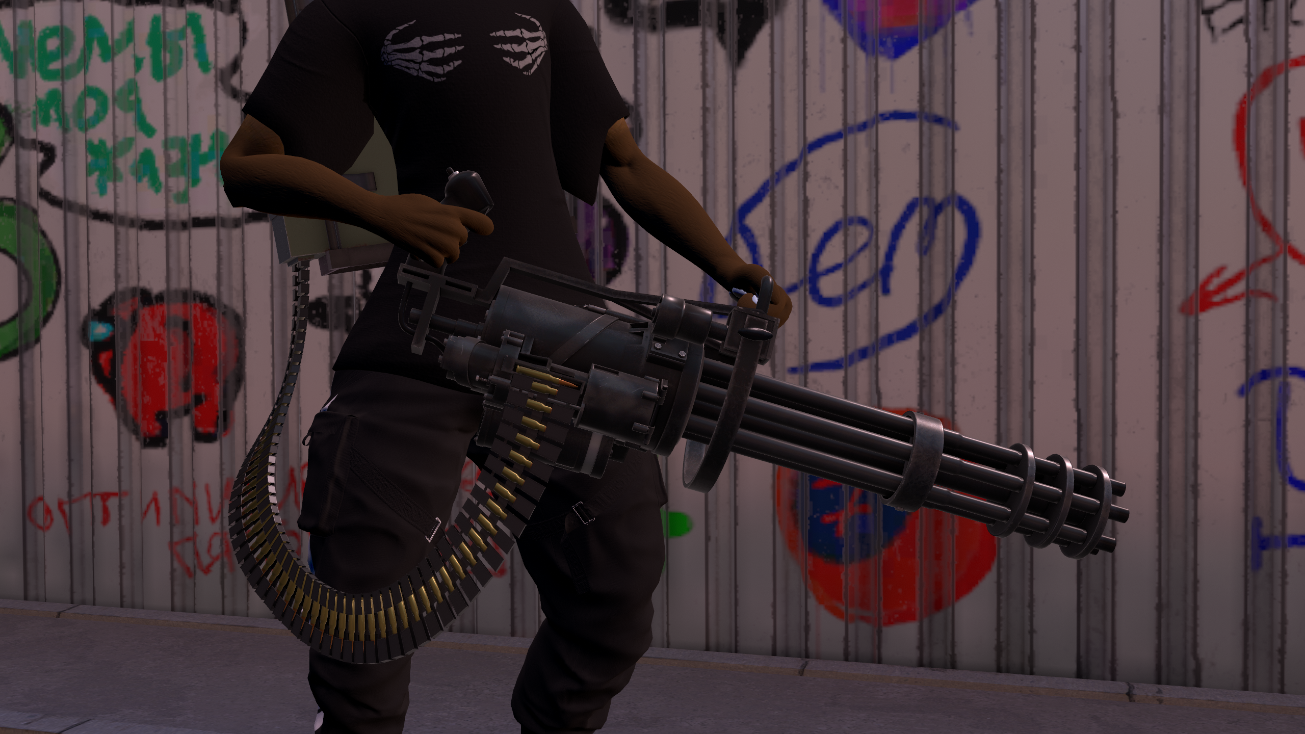 Handheld M-134 Minigun