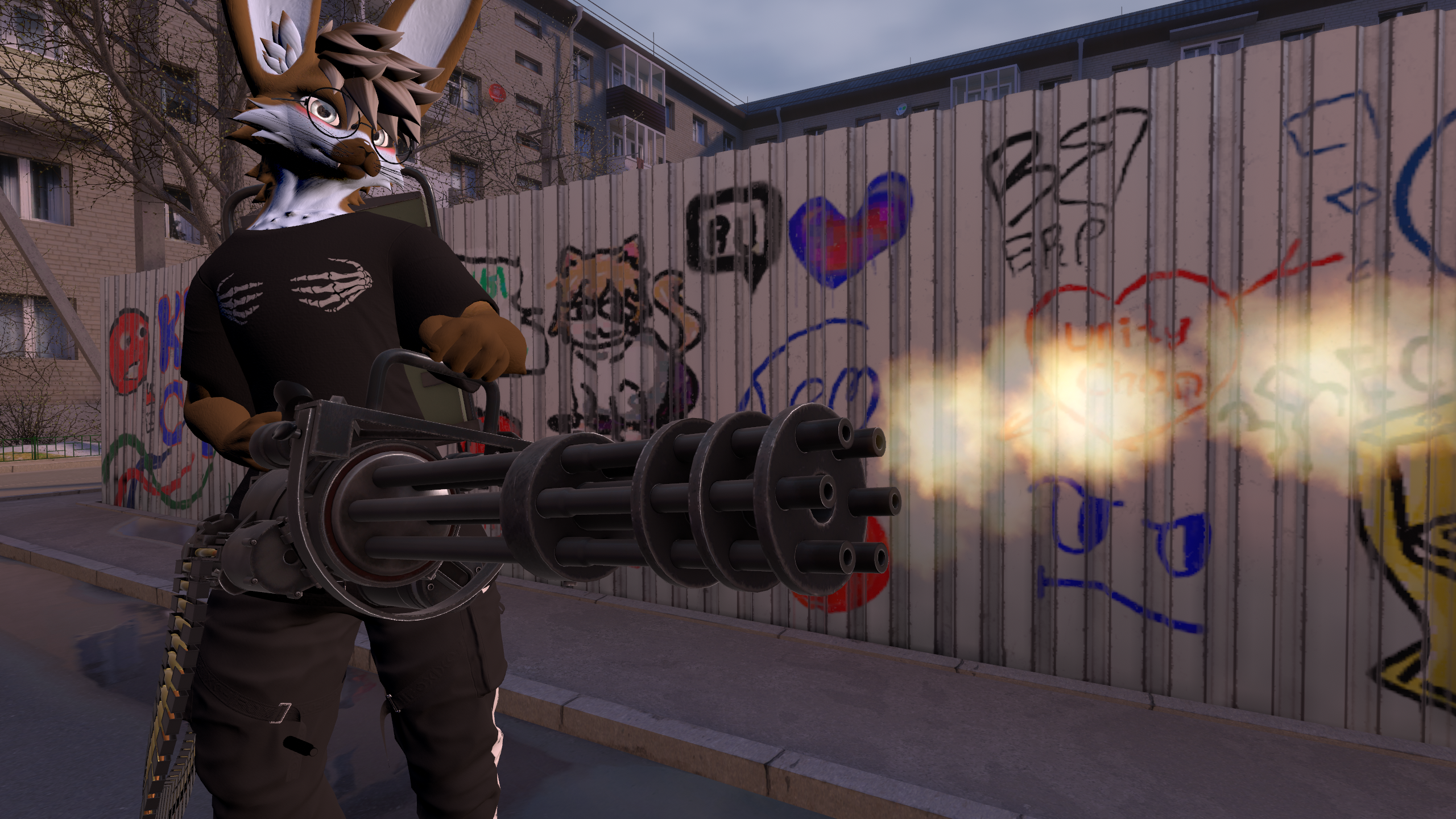 Handheld M-134 Minigun