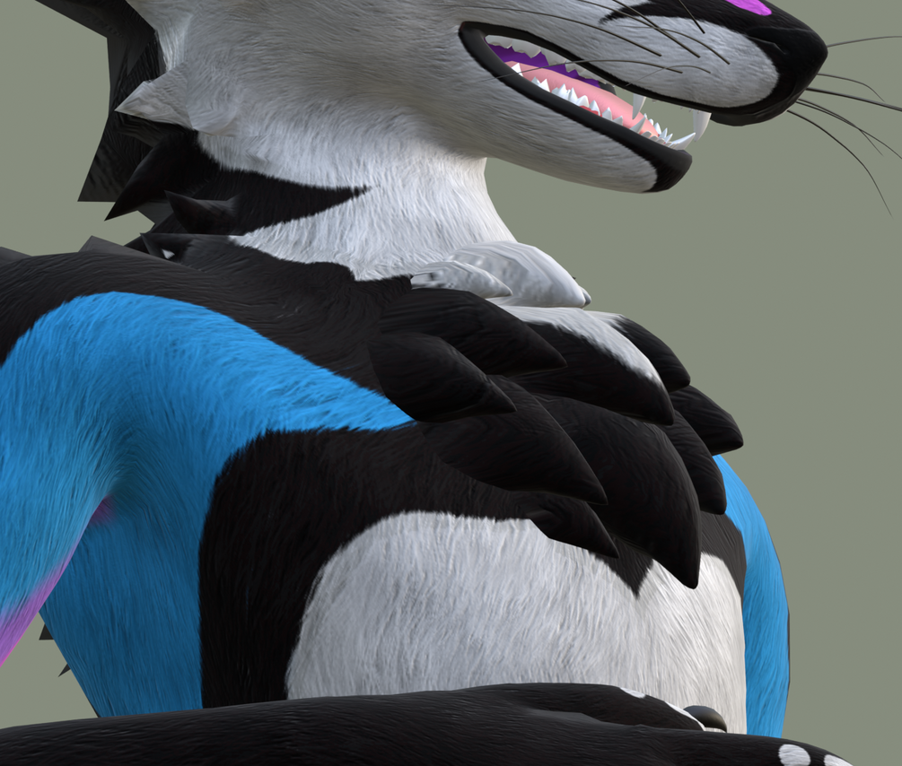 Rexouium / Magpie Small Chest Floof (VRCFURY)