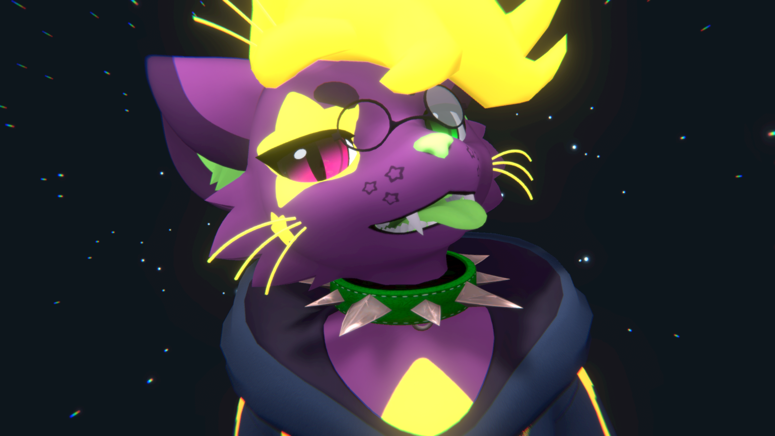 Spiky Punk Neck Wear +Cuffs (All Avatars)
