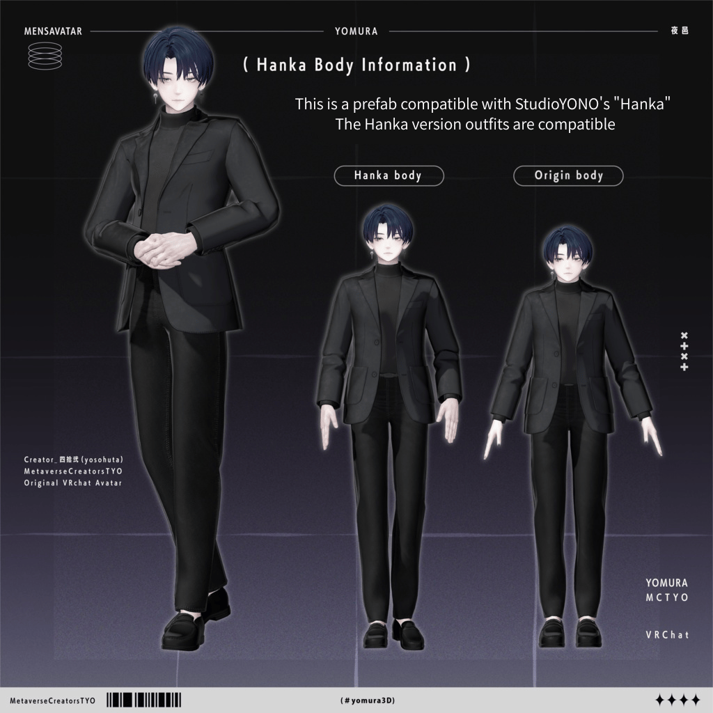 Yomura - Original 3D Model for VRChat (VRC Avatar) #夜邑3D #Yomura3D / AC6