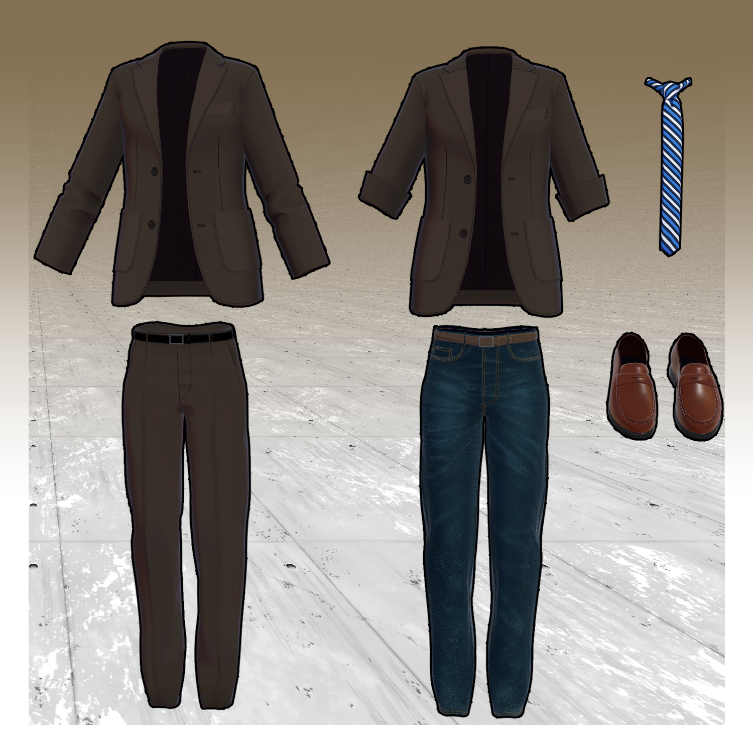 TRAD WEAR SET - VRChat Men's Clothing / CP1