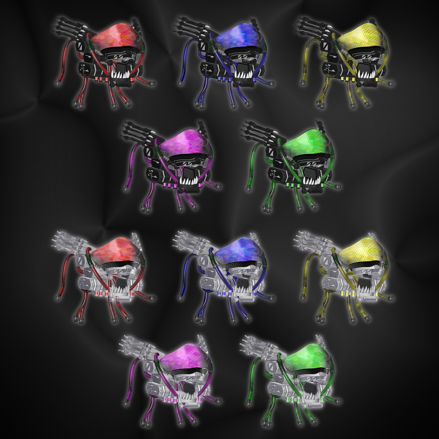 V2FACE Cyberpunk Mask - VRChat Gimmicky Avatar Accessory / CP43