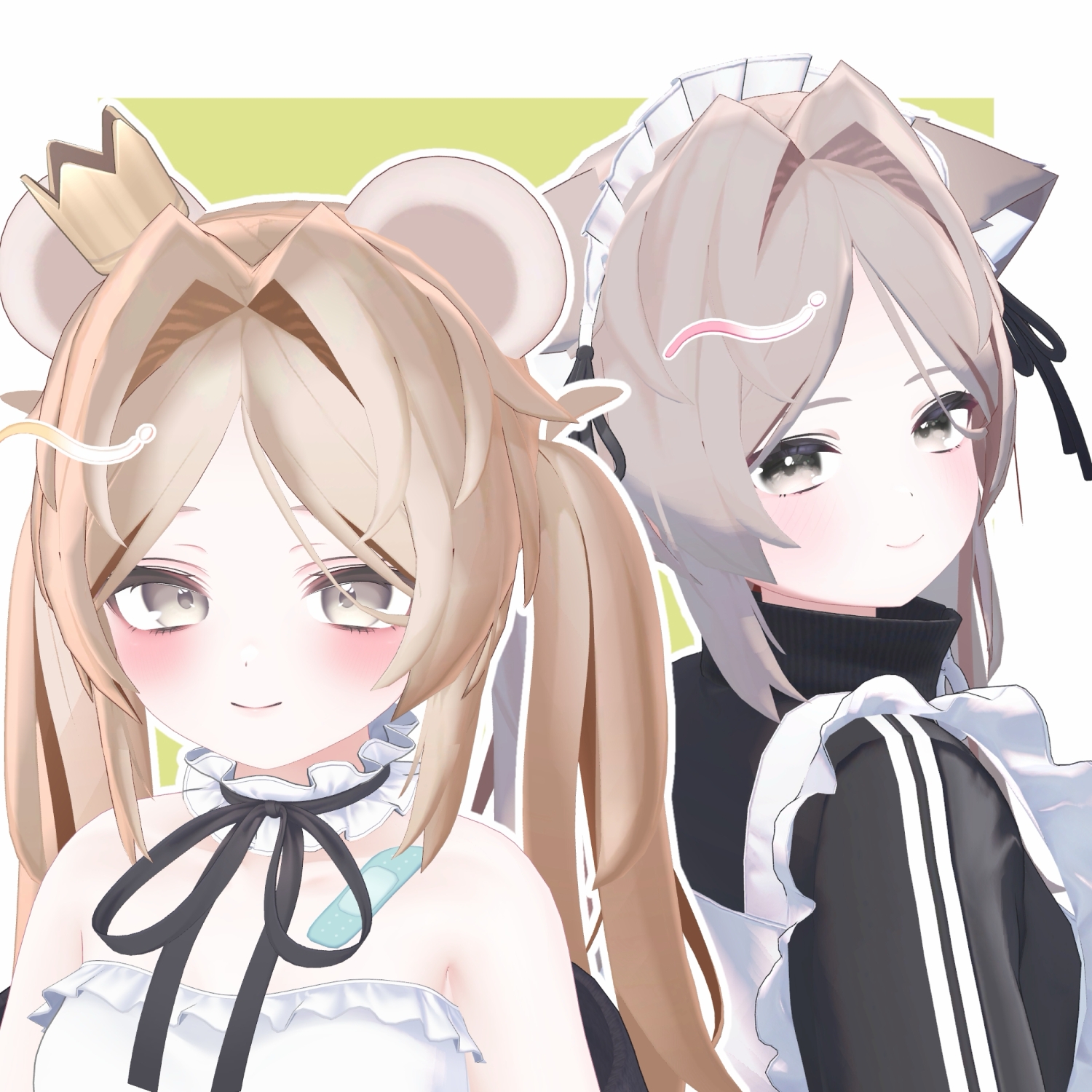 Fluffy Puffed Twin Tails - VRChat Hair / CP26