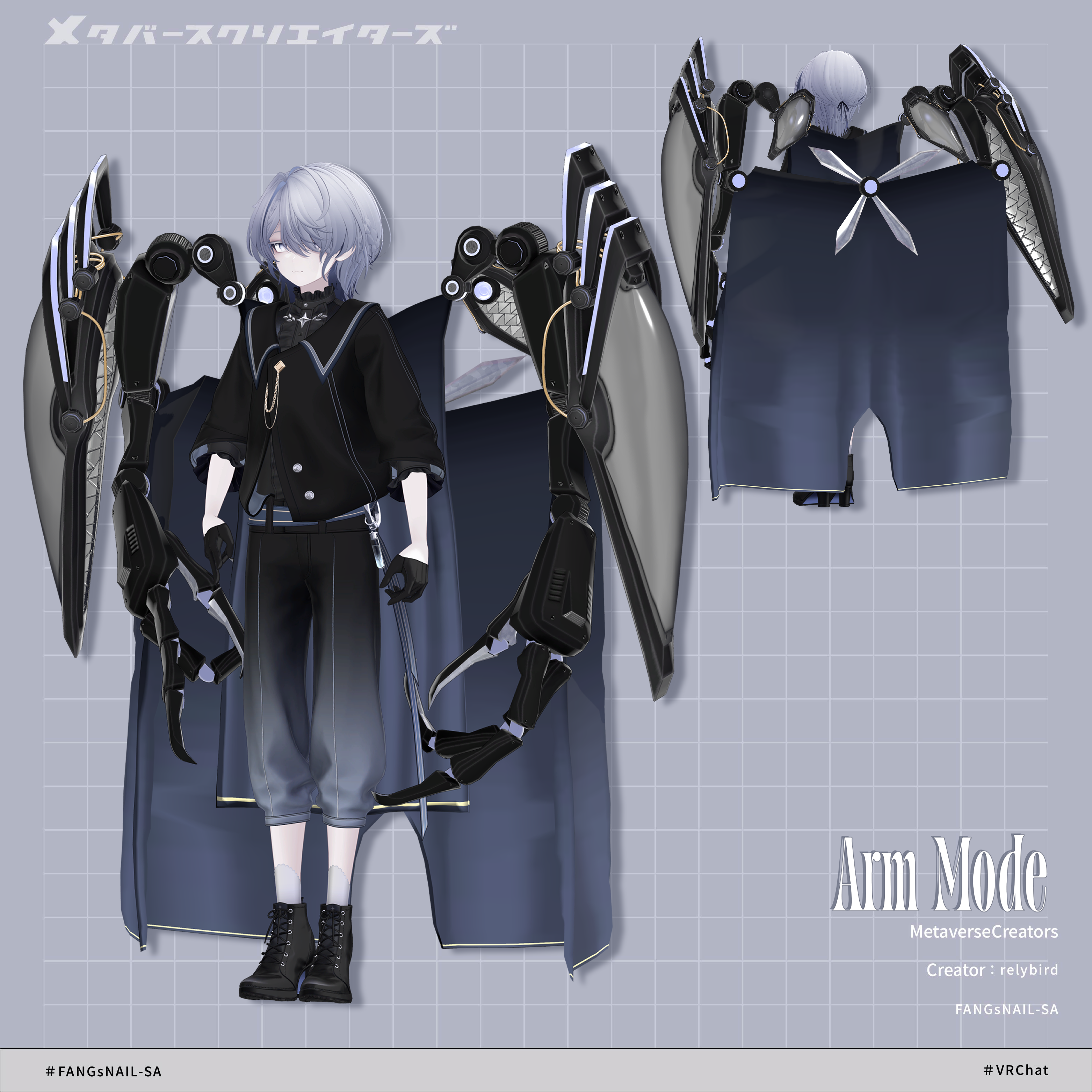 FANGsNAIL-SA - VRChat Gimmicky Avatar Accessory / CP43