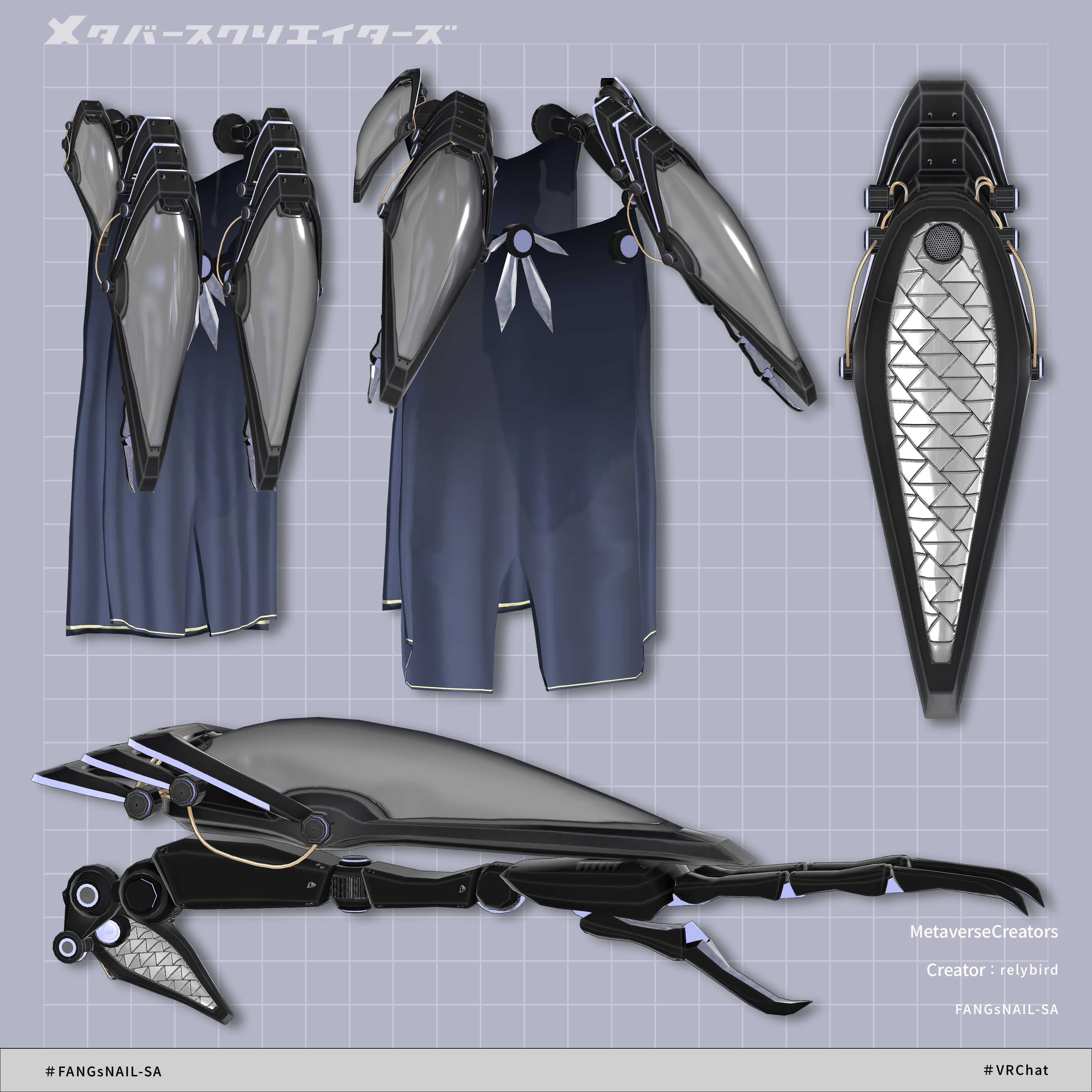 FANGsNAIL-SA - VRChat Gimmicky Avatar Accessory / CP43