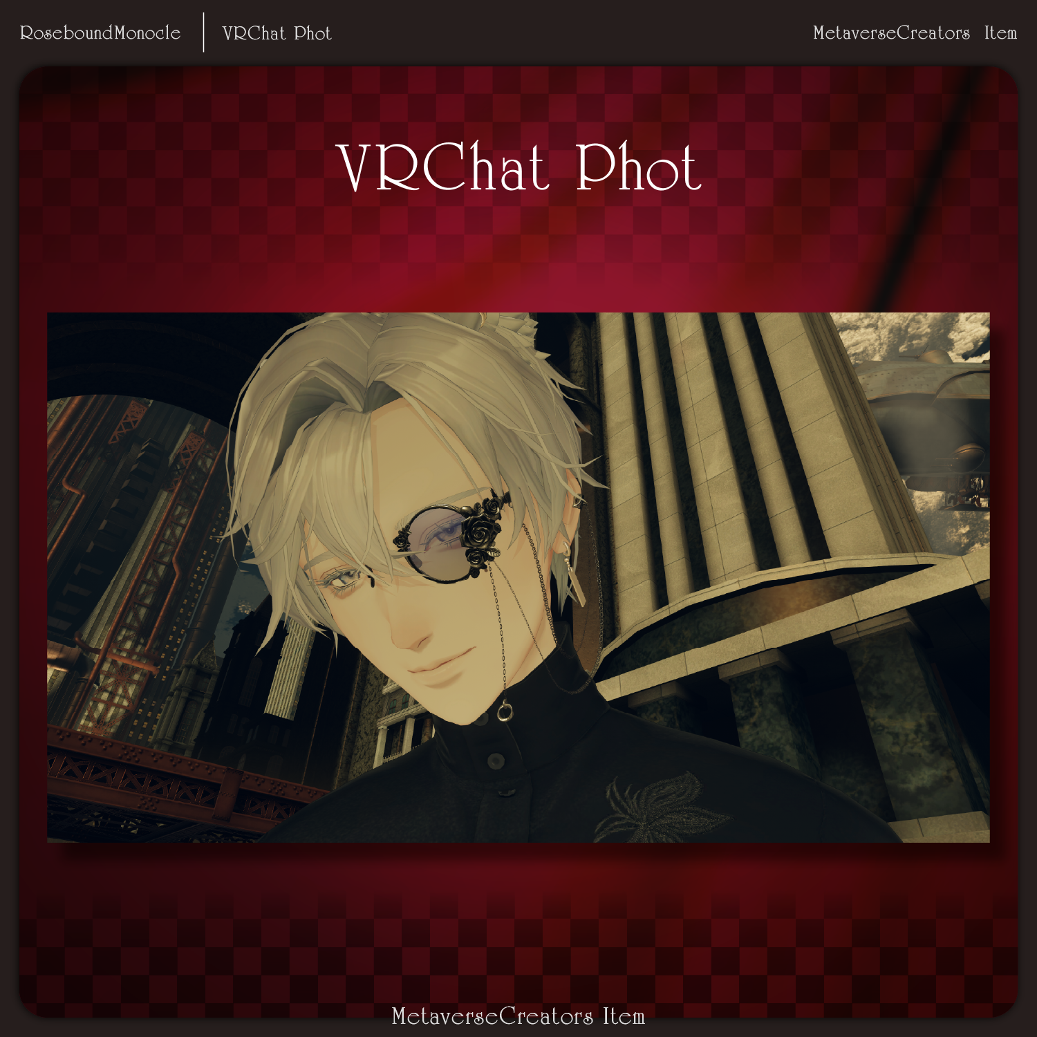 Rosebound Monocle Set - VRChat Gimmicky Avatar Accessory / CP34