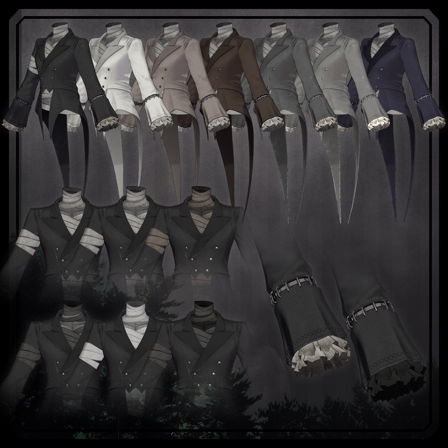 Unburied Tailcoat - VRChat Men's Clothing / CP7