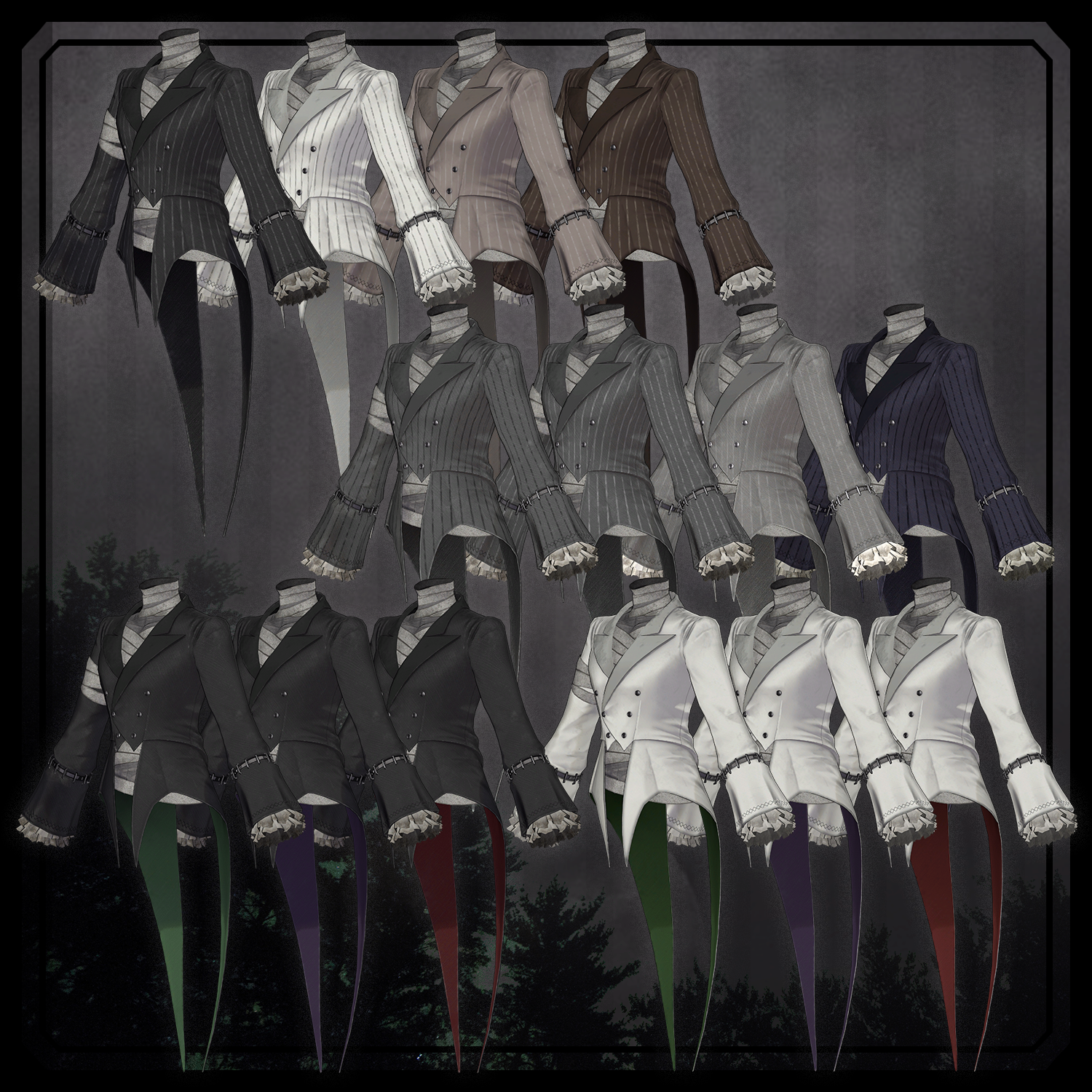 Unburied Tailcoat - VRChat Men's Clothing / CP7