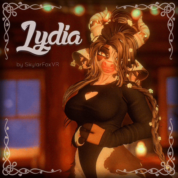 Lydia the Cow II V2 Remix Update II Modular VRChat Avatar Base II PC, Quest , Optimized, MMD, Facetracking, VRCFury Ready !!