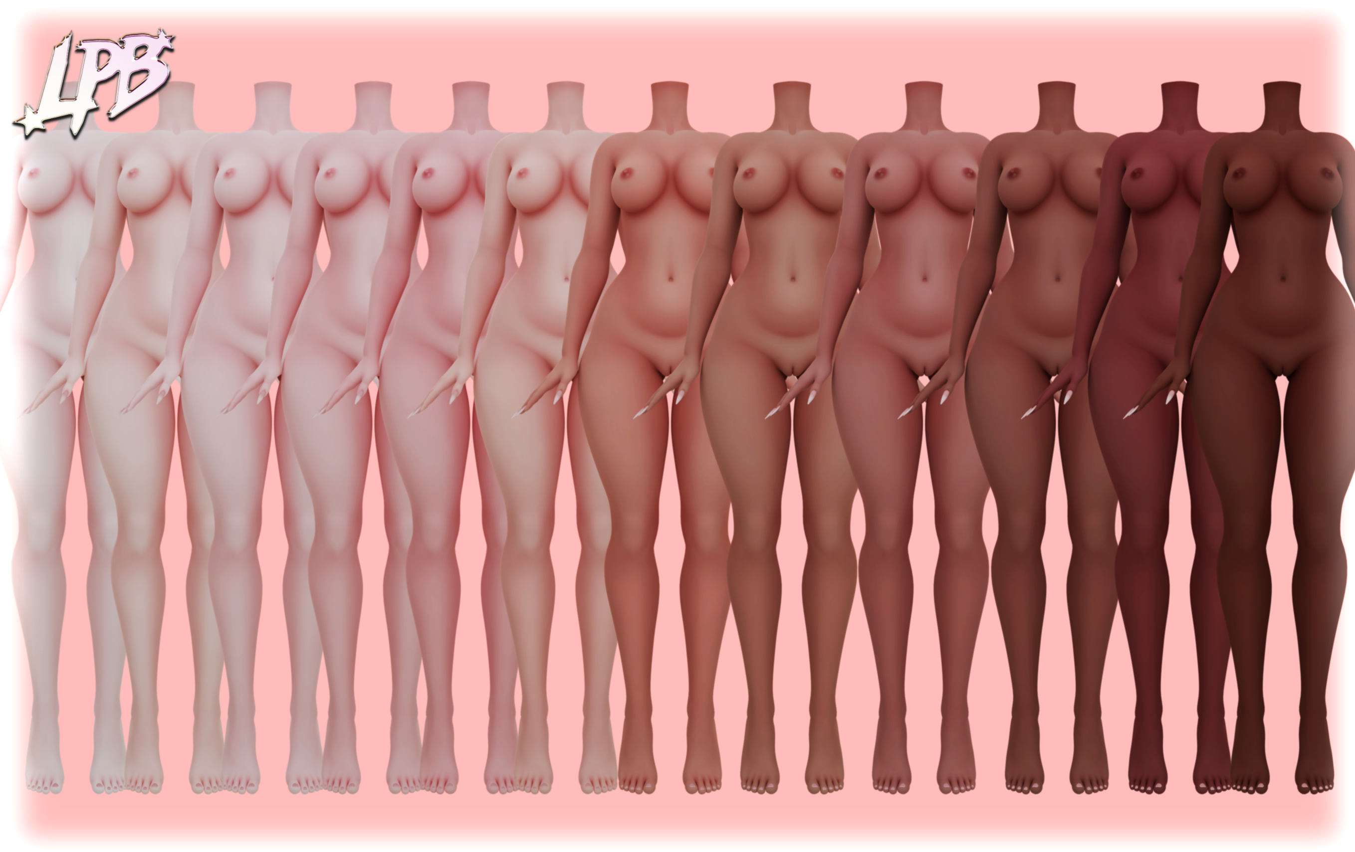 soft bby body skin textures for Venus V2 base