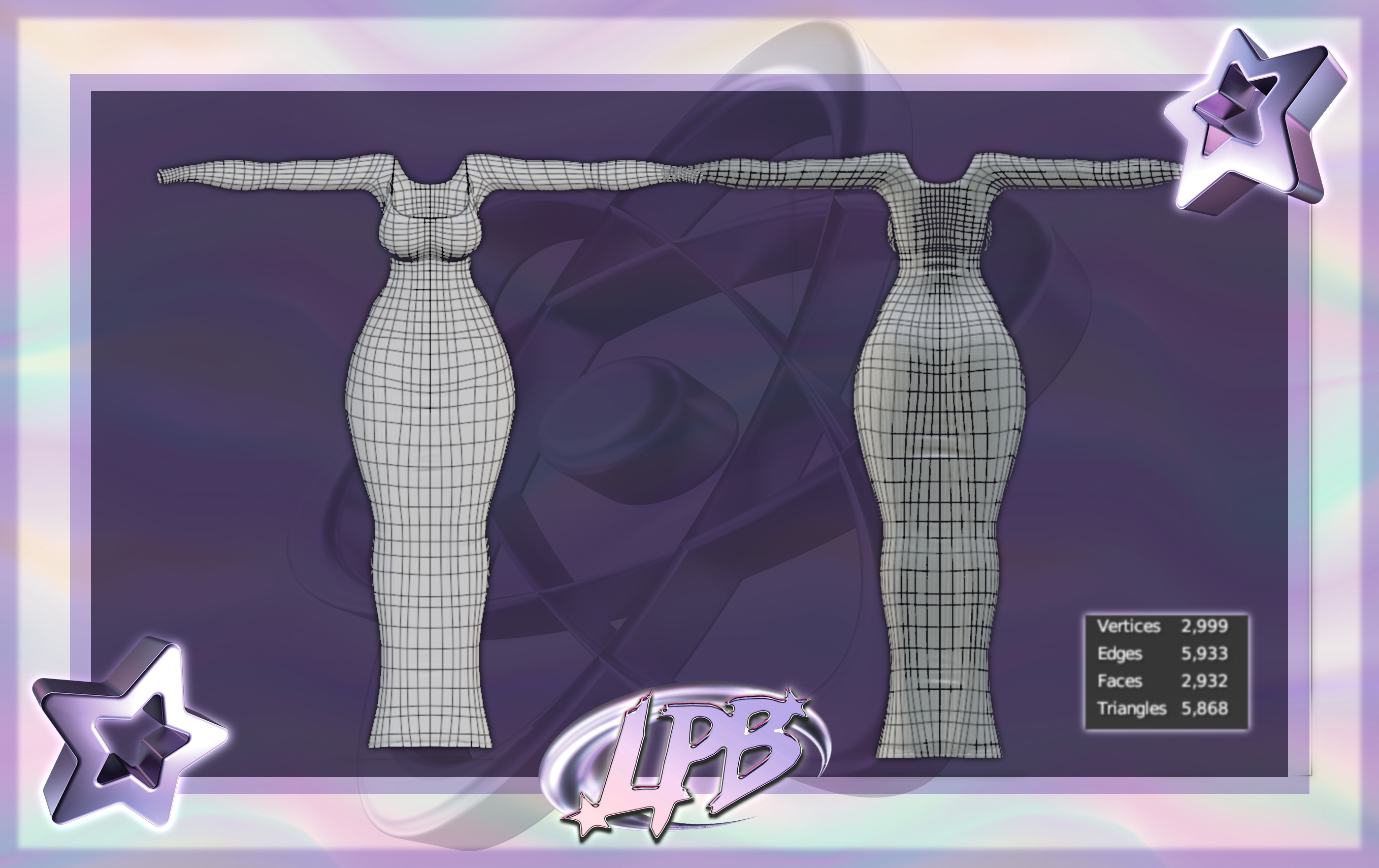 long tight dress VRChat asset