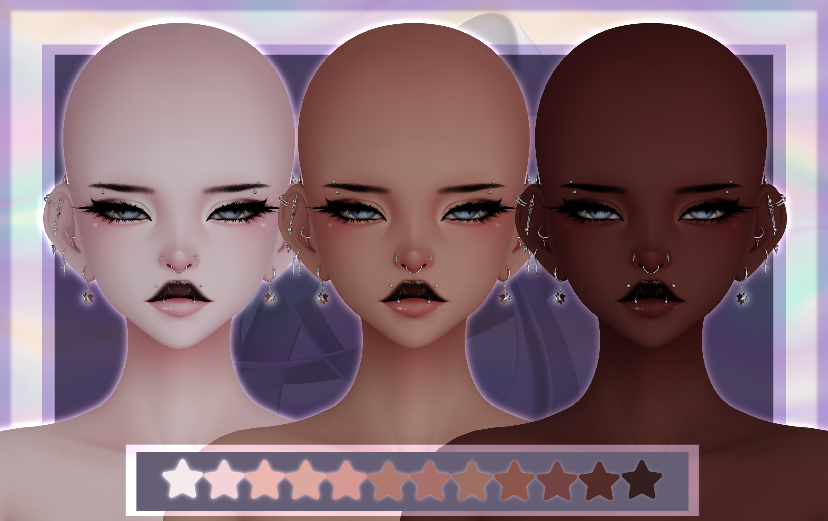 pretty bby makeup textures (Umeko head)