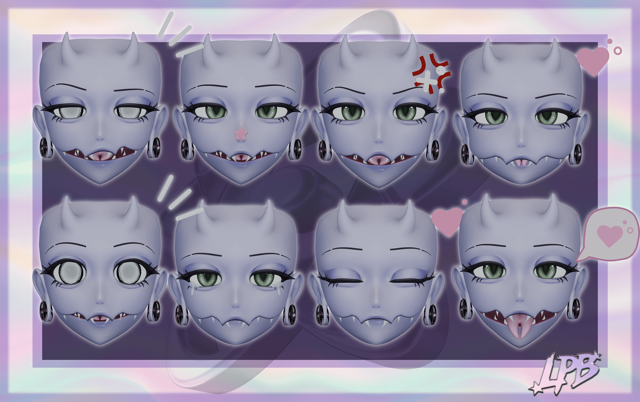 Uranus Head for VRChat/Vtubing (UE blendshapes)