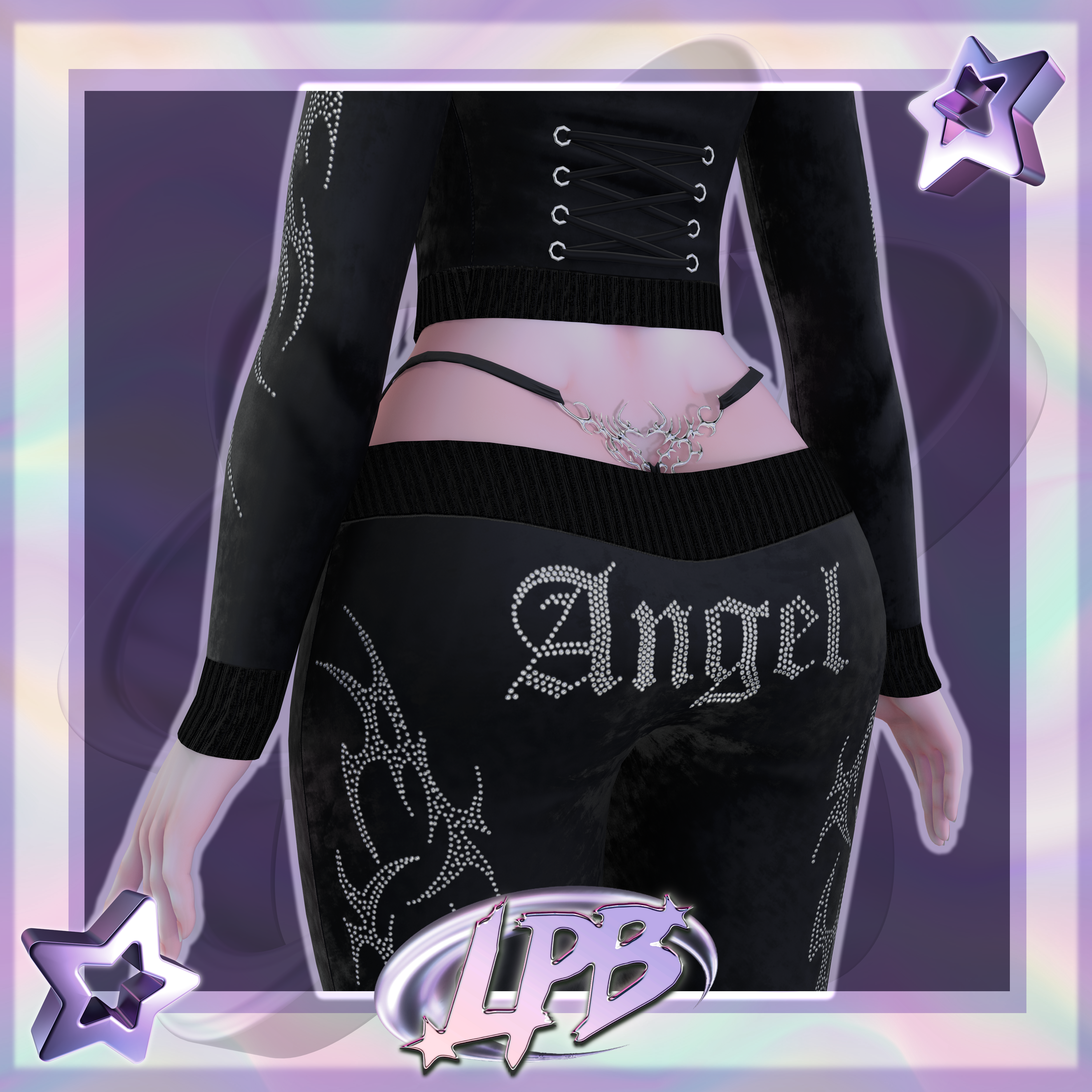 rhinestone velour tracksuit set