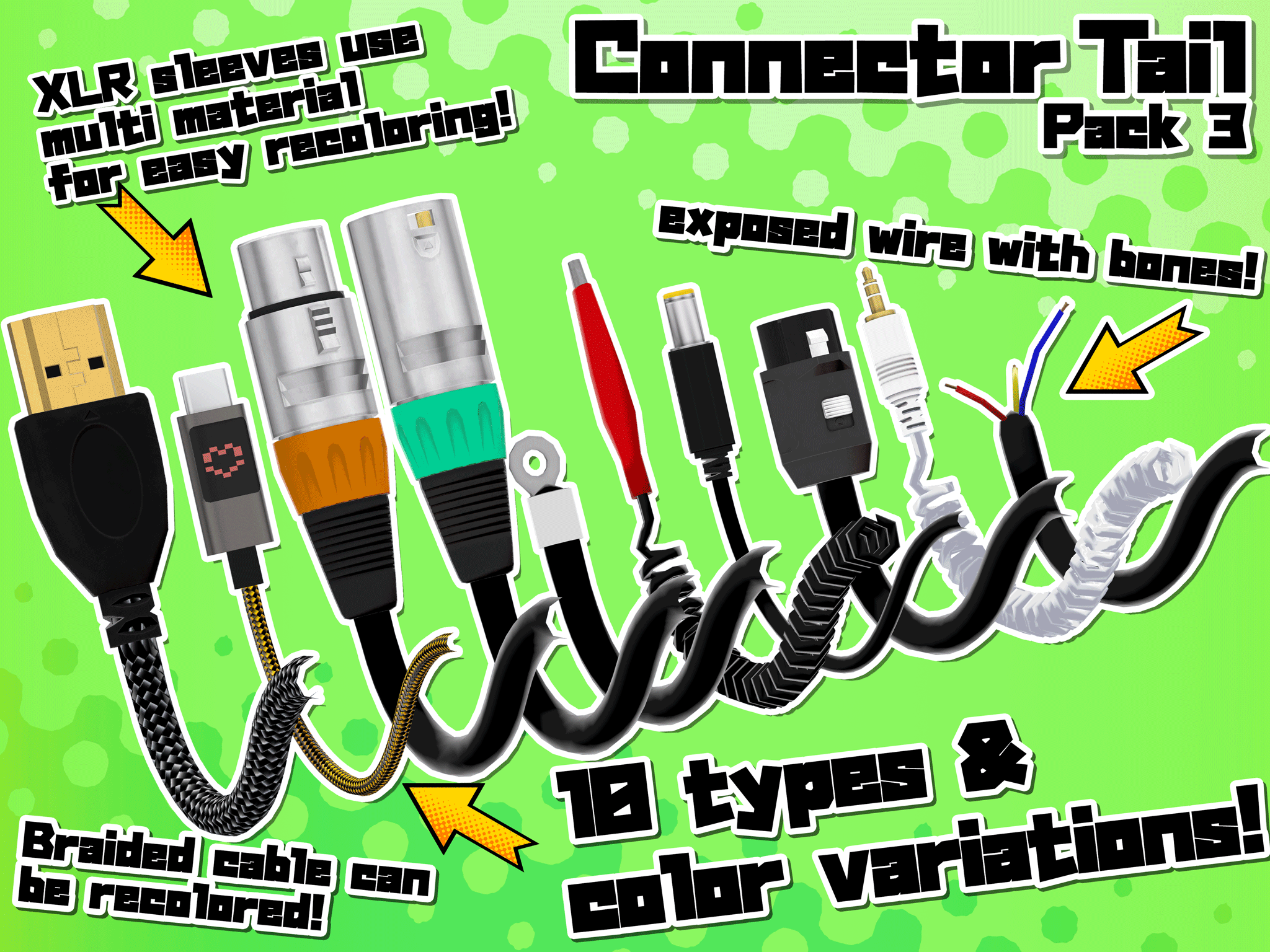 Connector Tail / Pack3