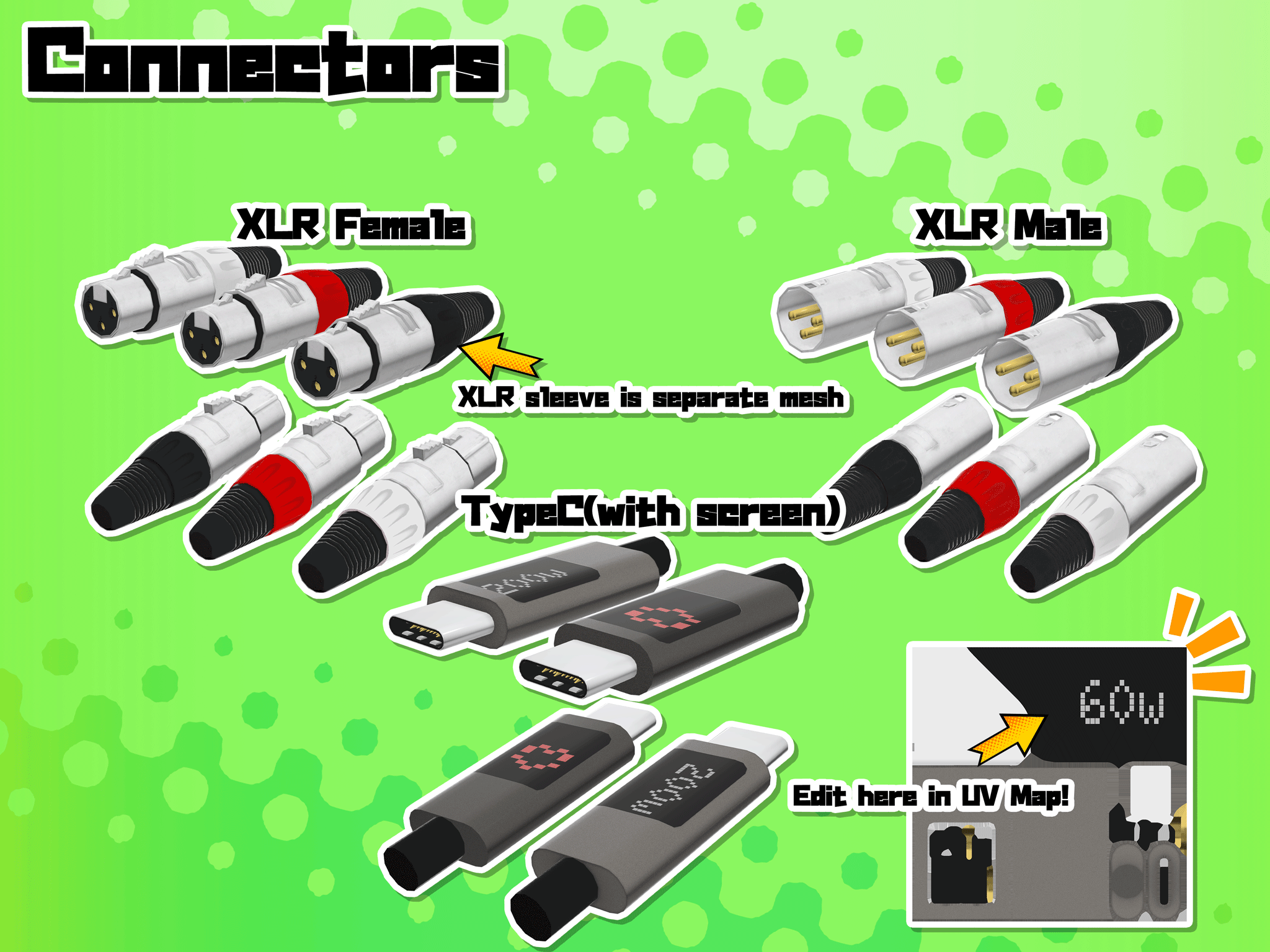 Connector Tail / Pack3