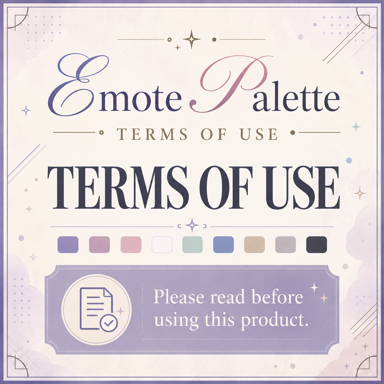 Emote Palette: Terms of Use for 3D Models
