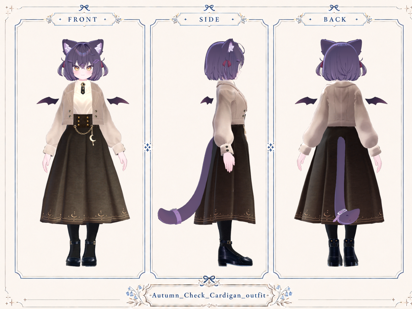 Moonlit Classical Jacket & Long Skirt Outfit