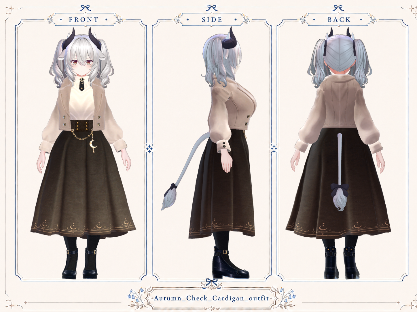 Moonlit Classical Jacket & Long Skirt Outfit