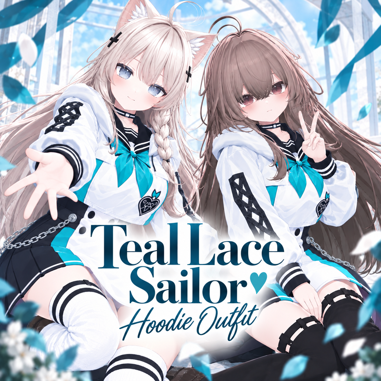 Teal_Lace_Sailor_Hoodie_Outfit
