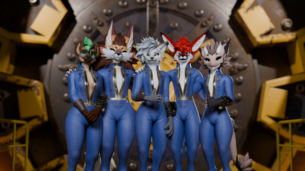Vault-Tech Jumpsuit for Rexouium, Nardoragon, Novabeast, Hyenid, Wickerbeast