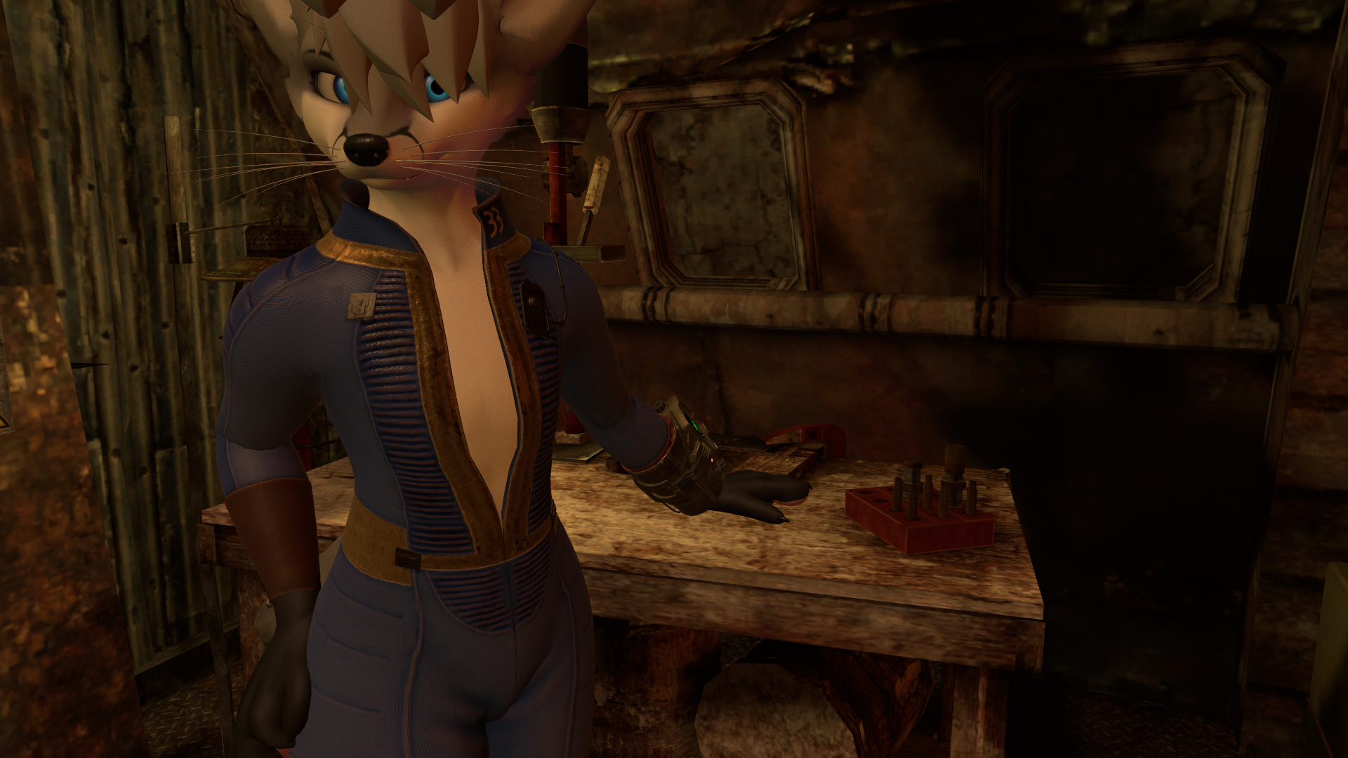 Vault-Tech Jumpsuit for Rexouium, Nardoragon, Novabeast, Hyenid, Wickerbeast