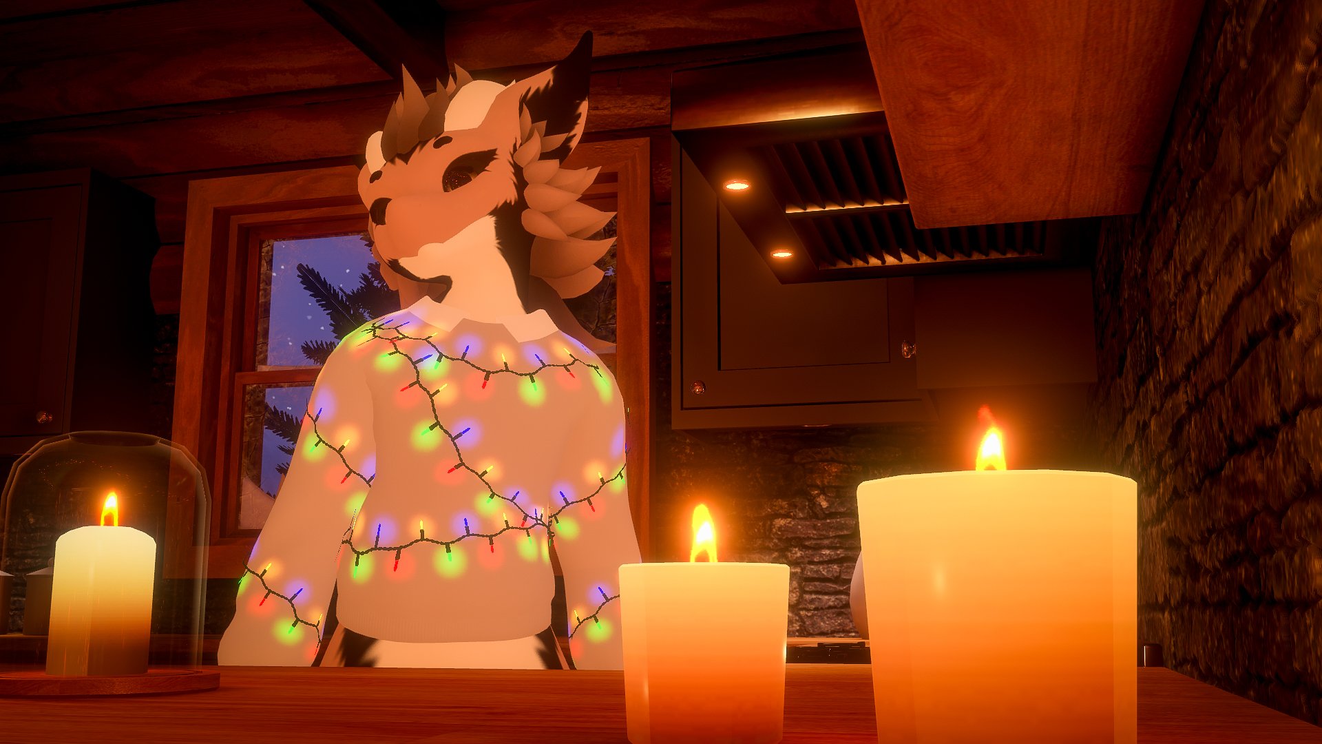 Festive Lights Sweater for Hyenid, Novabeast, Nardoragon, Mayu, and Rexouium
