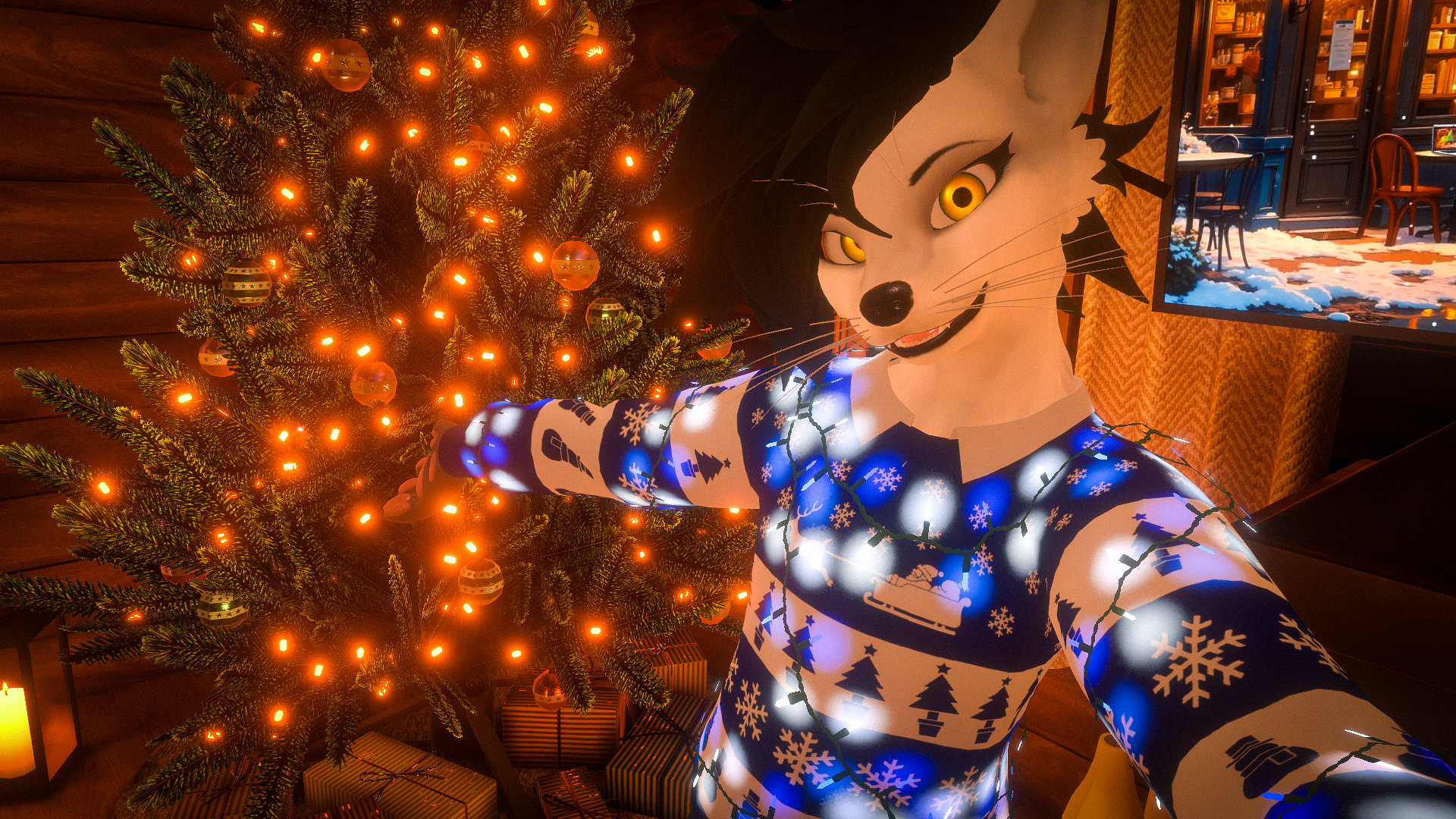 Festive Lights Sweater for Hyenid, Novabeast, Nardoragon, Mayu, and Rexouium