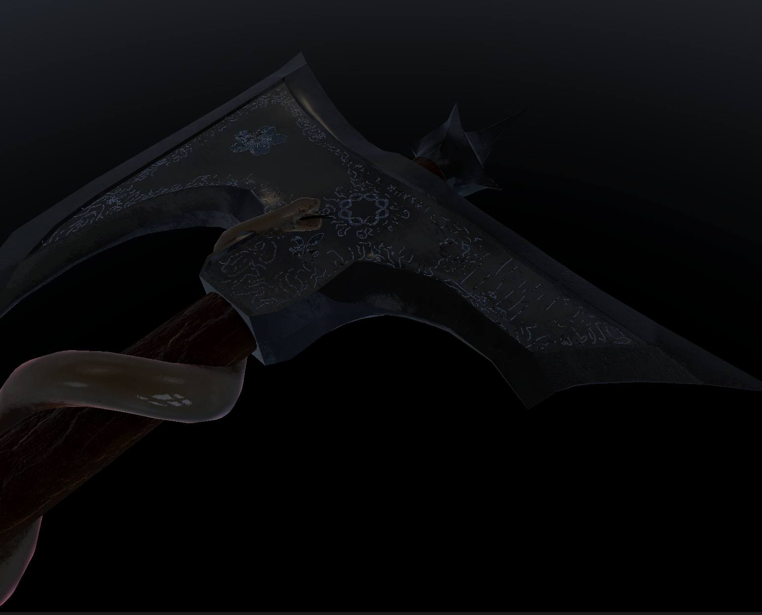 Nordic Serpent Axe