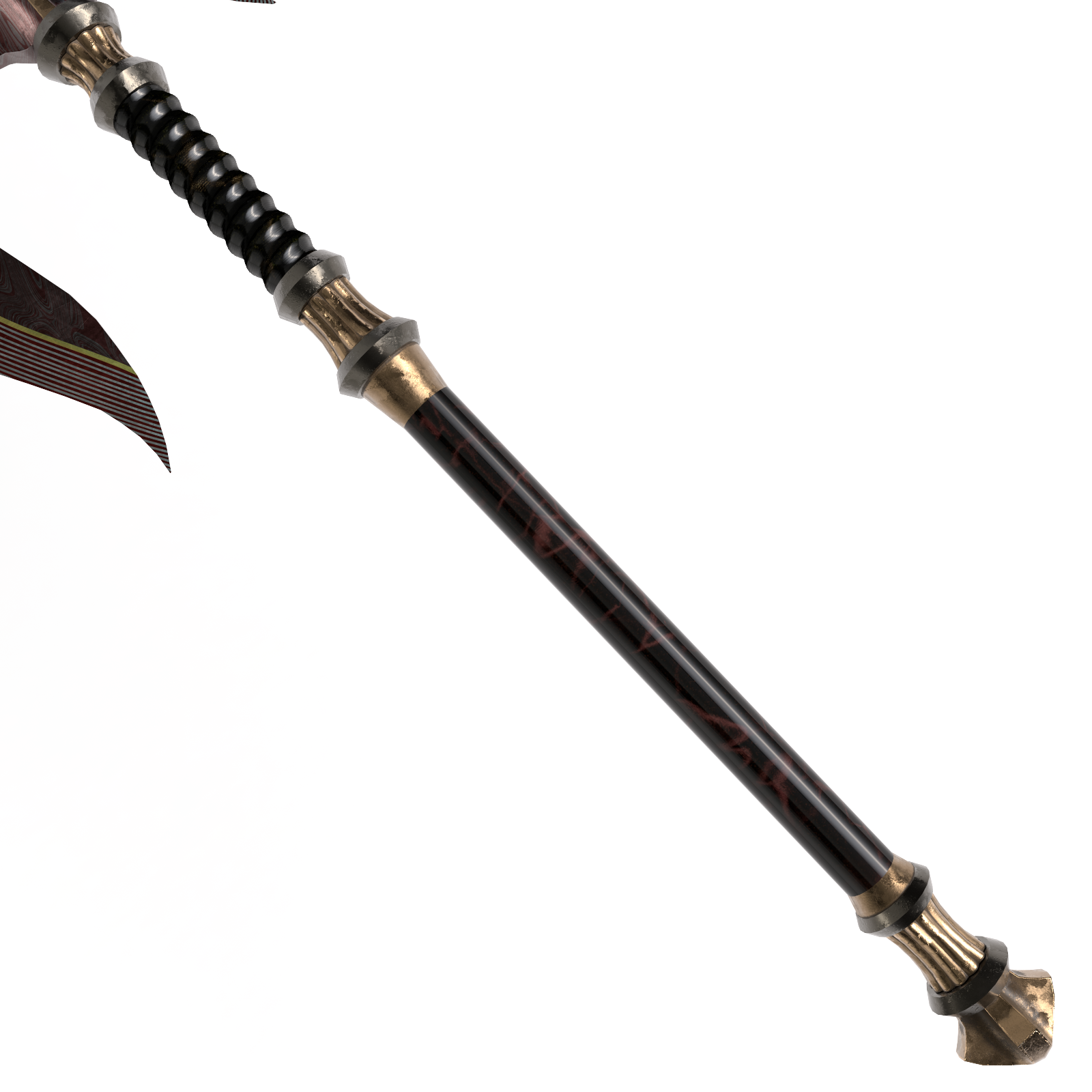 Damascus Red Axe