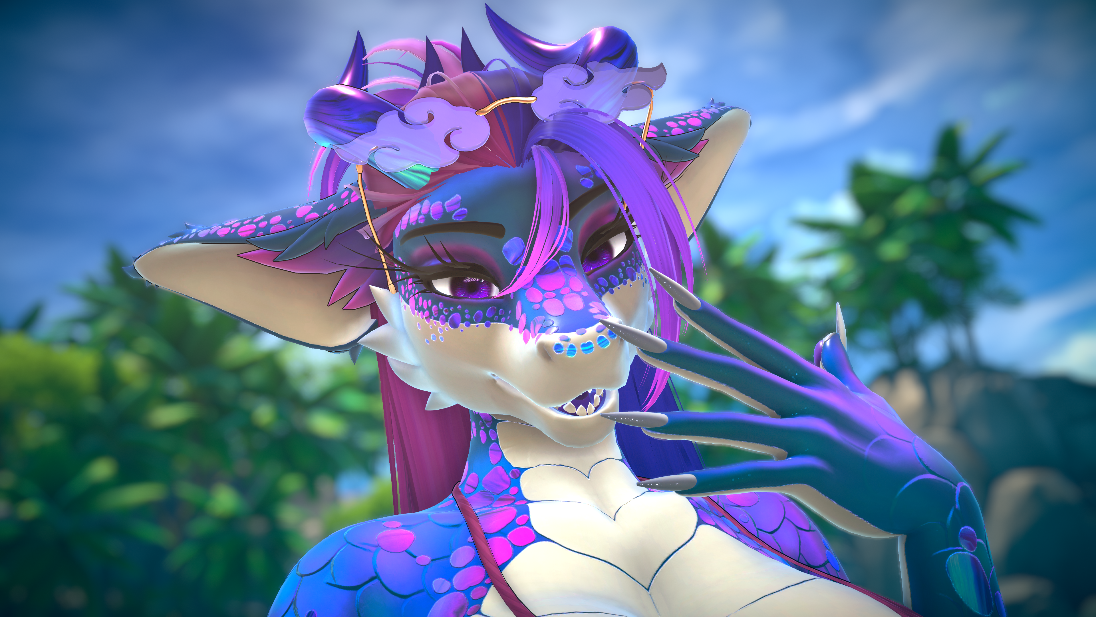 Iridescent Summer dragon texture (for Celeste)