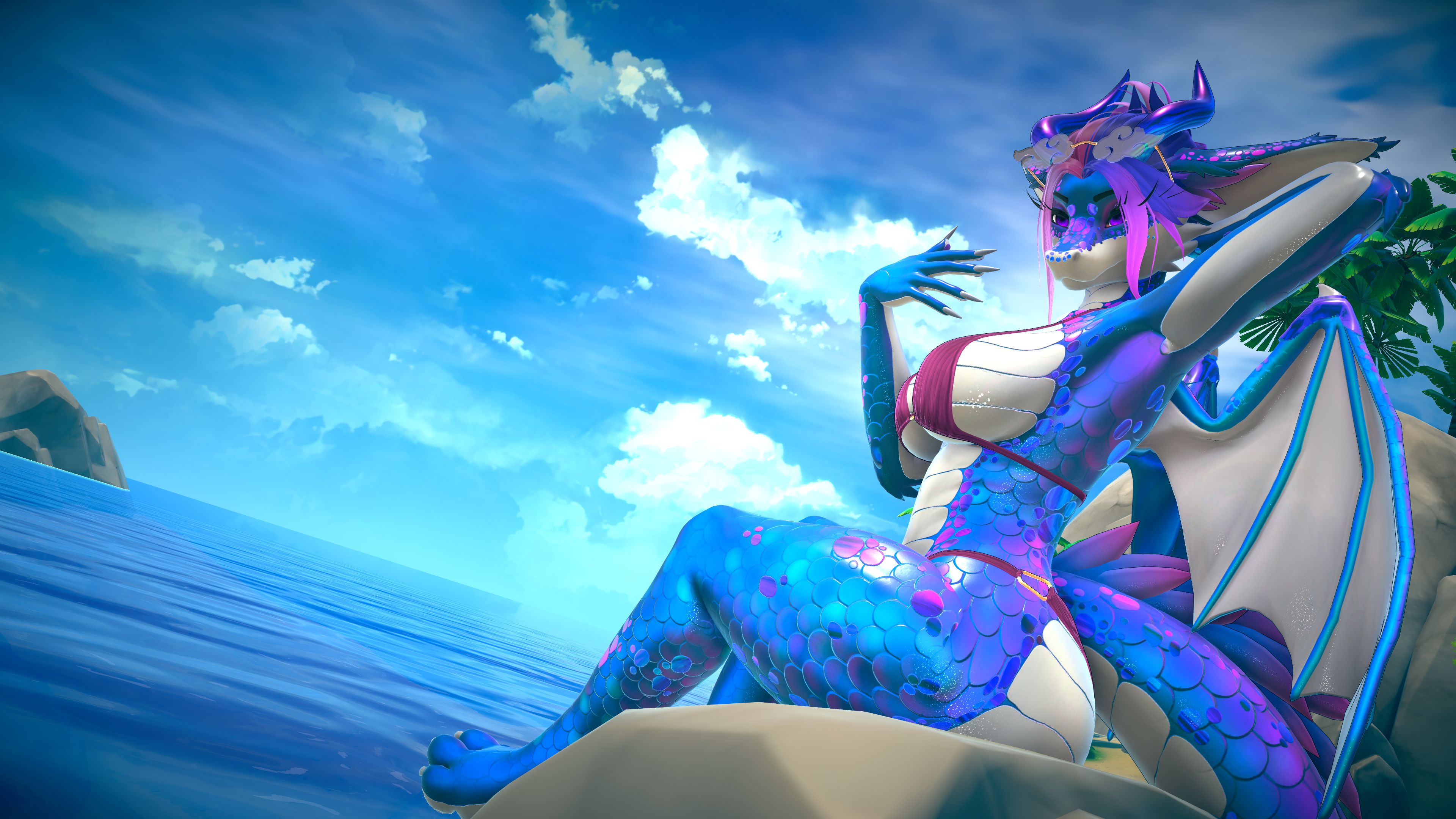 Iridescent Summer dragon texture (for Celeste)