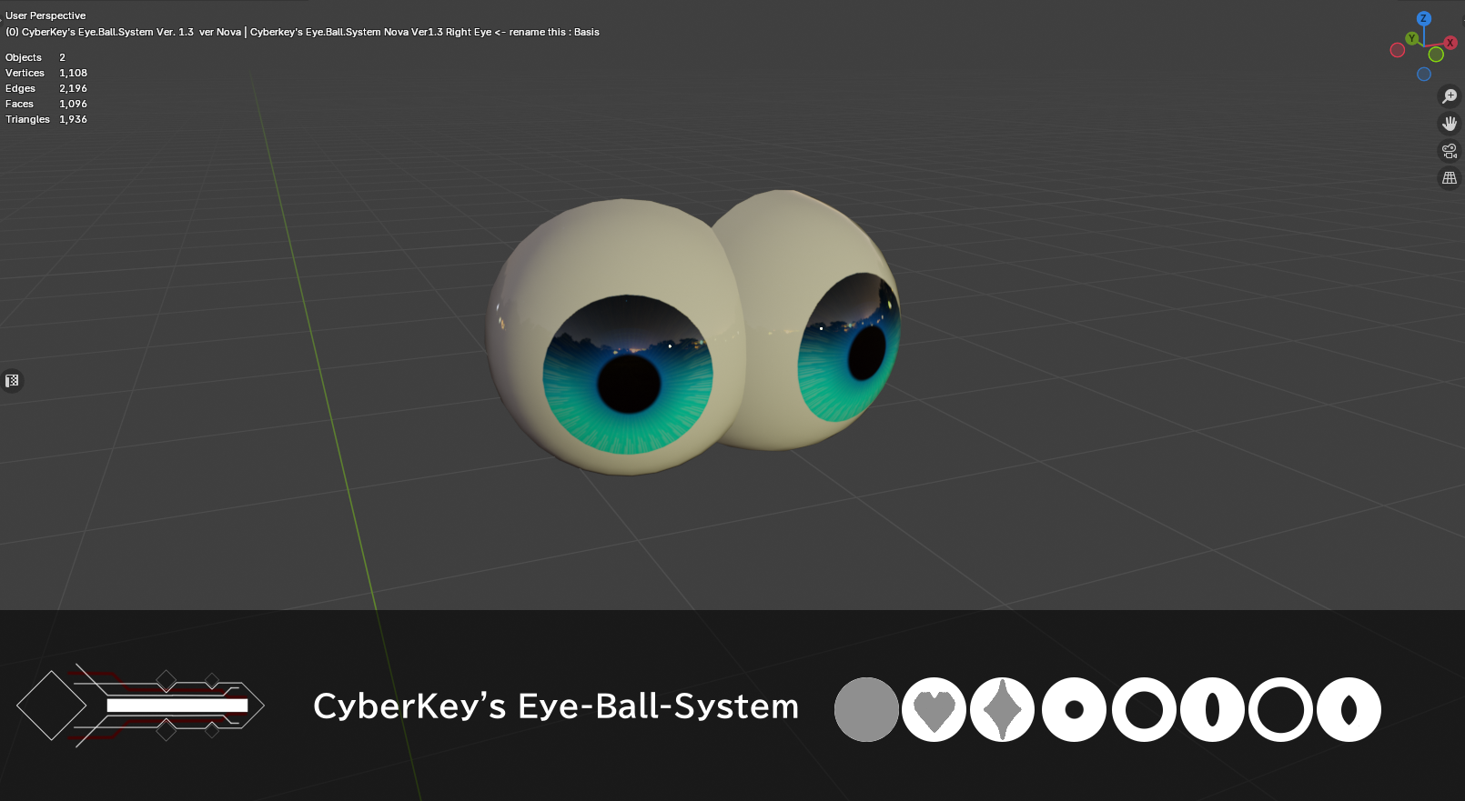Cyberkey's Eye-ball-System. Ver 1.3 Nova ver