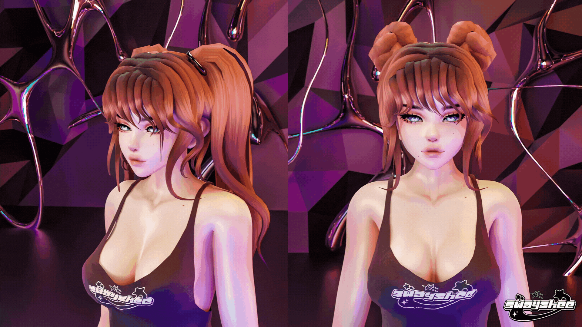 Sophia Hair Set for VRChat | FREE