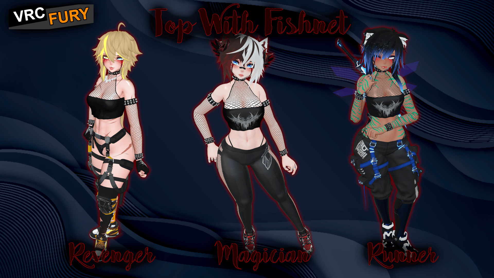 Grunge Top with Fishnet God Mag/Rev/Run DLC(Oneclick)