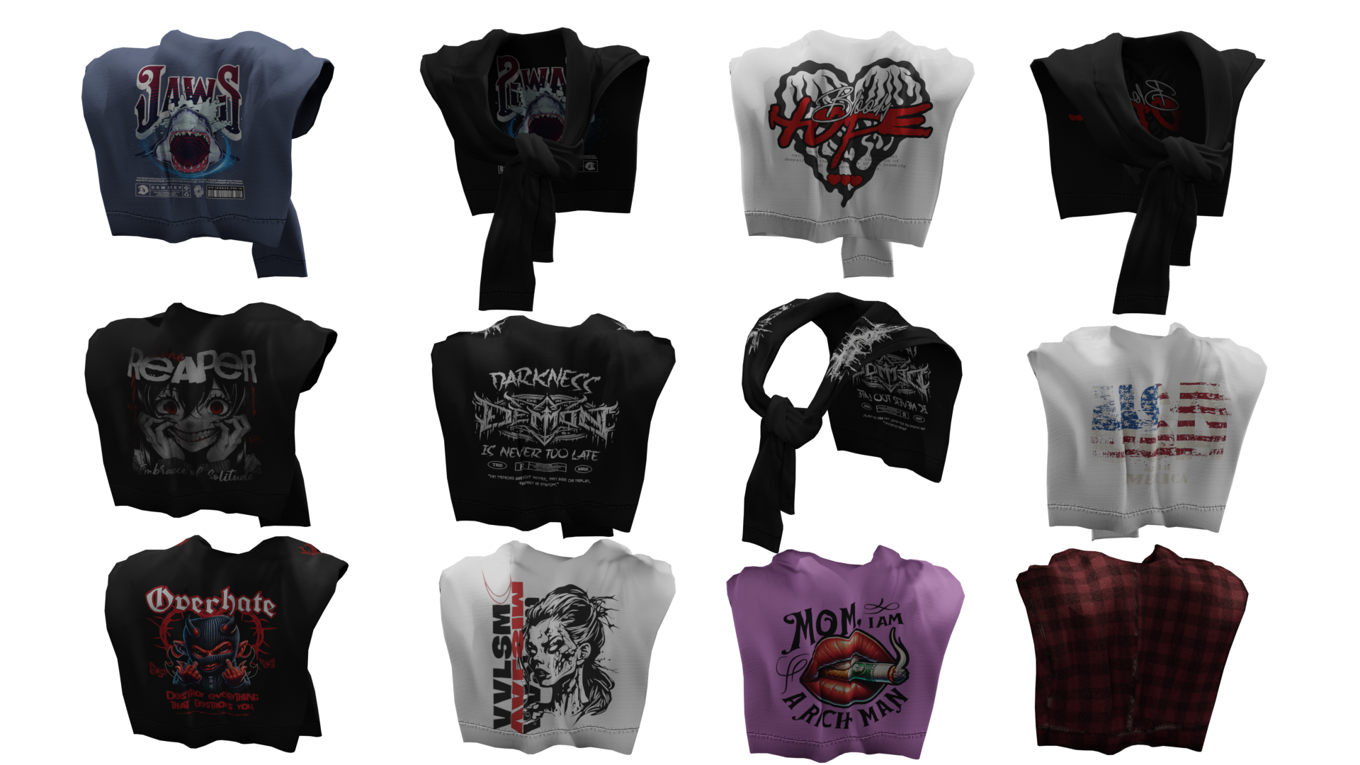 Sweaters Tied Around the Neck