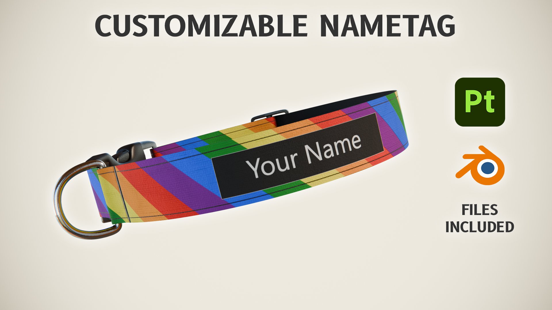 V2 Pride Dog Collar for VRChat (14 Texture Variants)