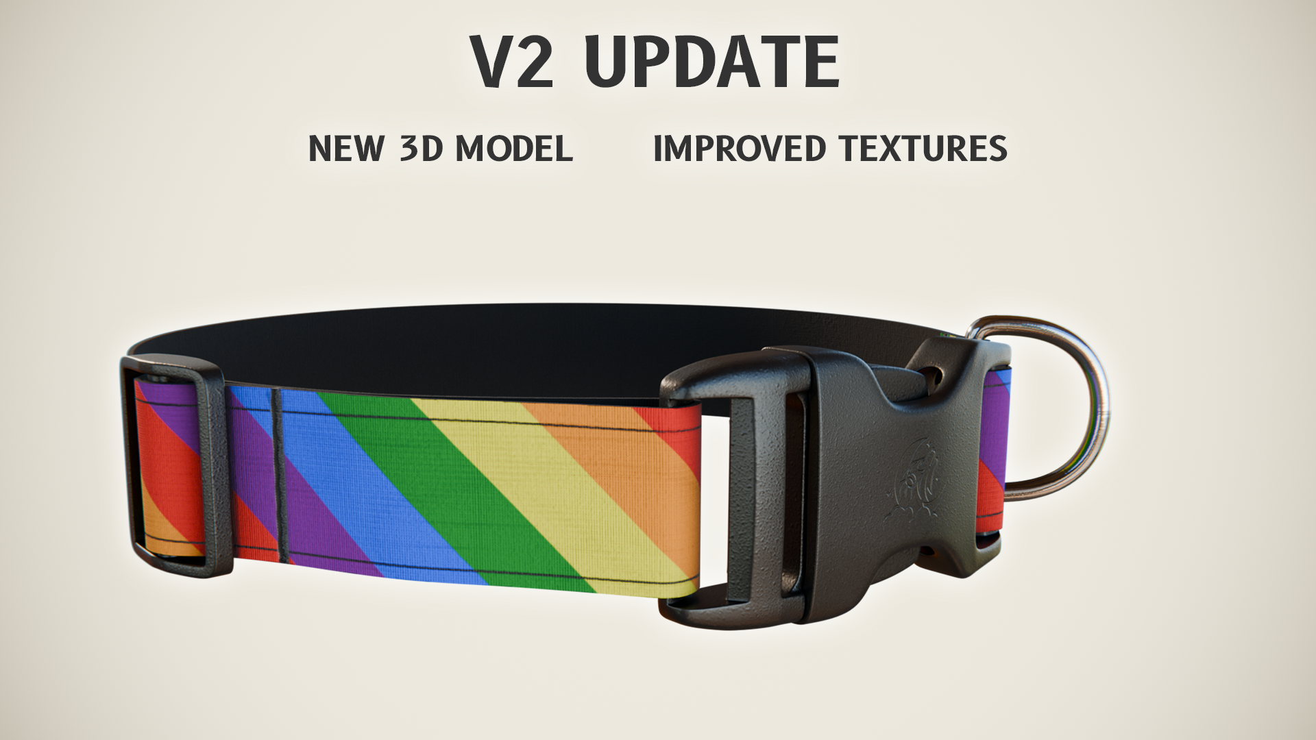 V2 Pride Dog Collar for VRChat (14 Texture Variants)