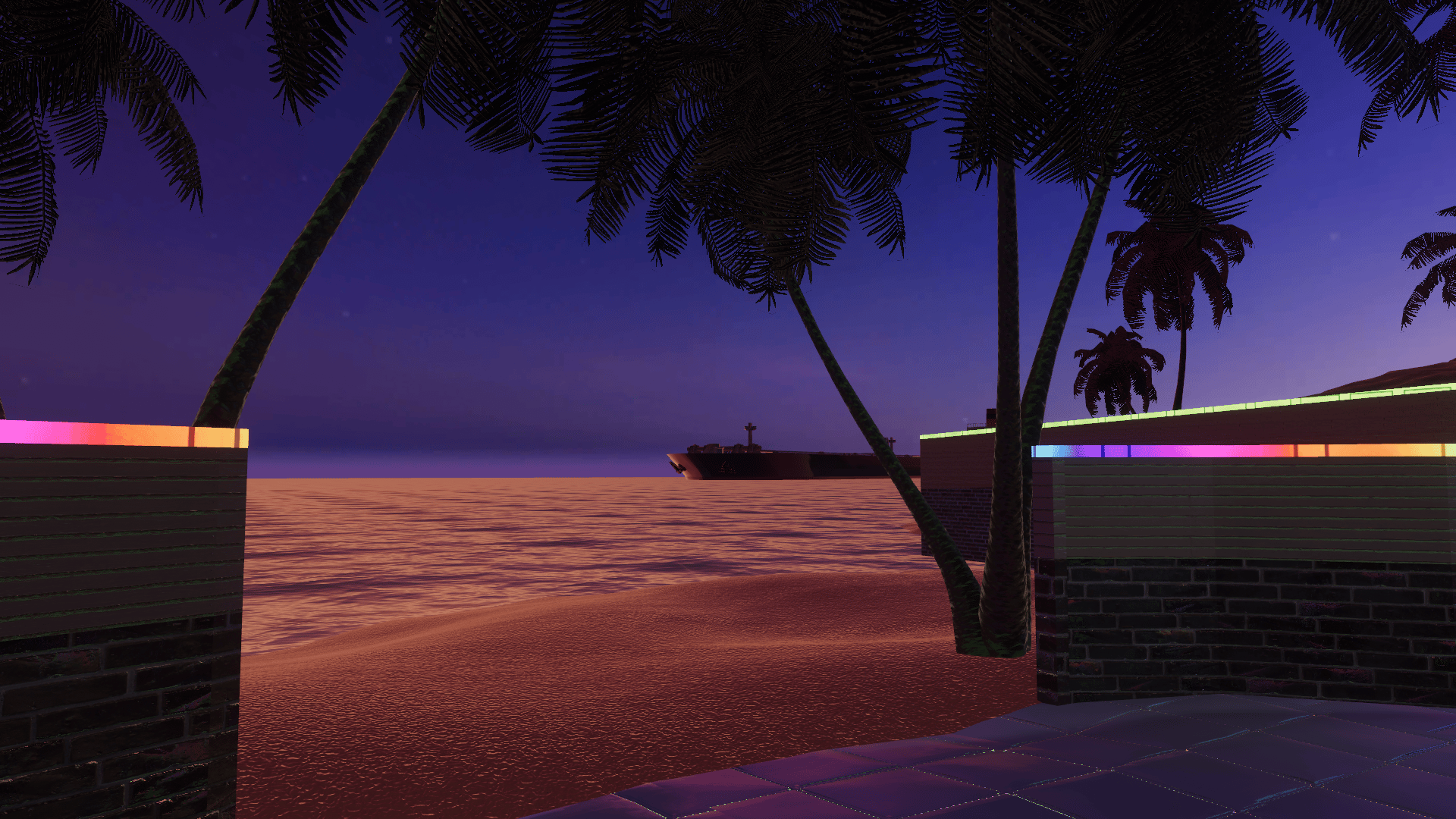 Club Icon (Base) – Neon Beachfront VRChat Club Framework (Quest Compatible)